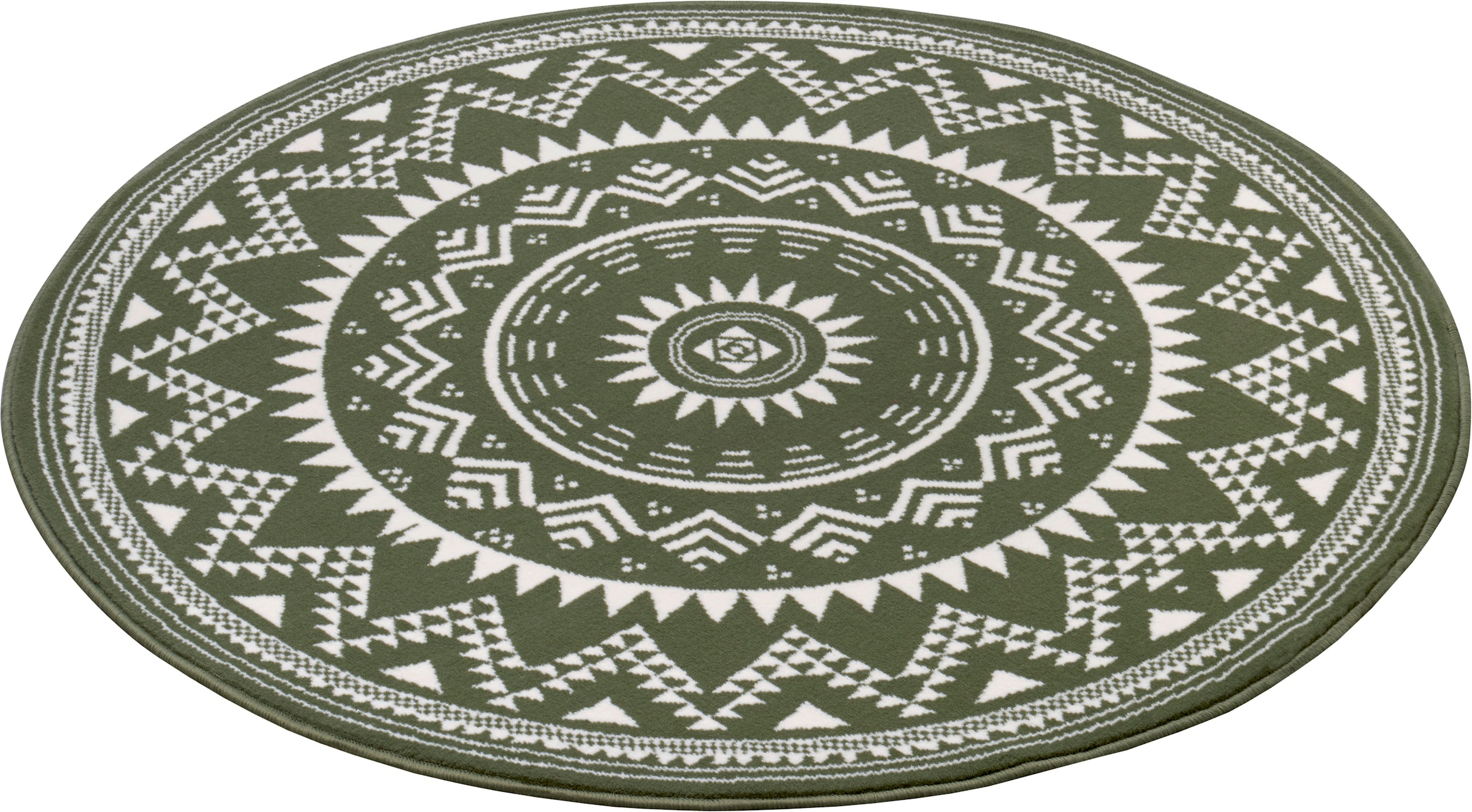 HANSE Home Teppich »Valencia«, rund, 9 mm Höhe, Kurzflor, Modern, Vintage, Mandala, Wohnzimmer, Kinderzimmer, Flur