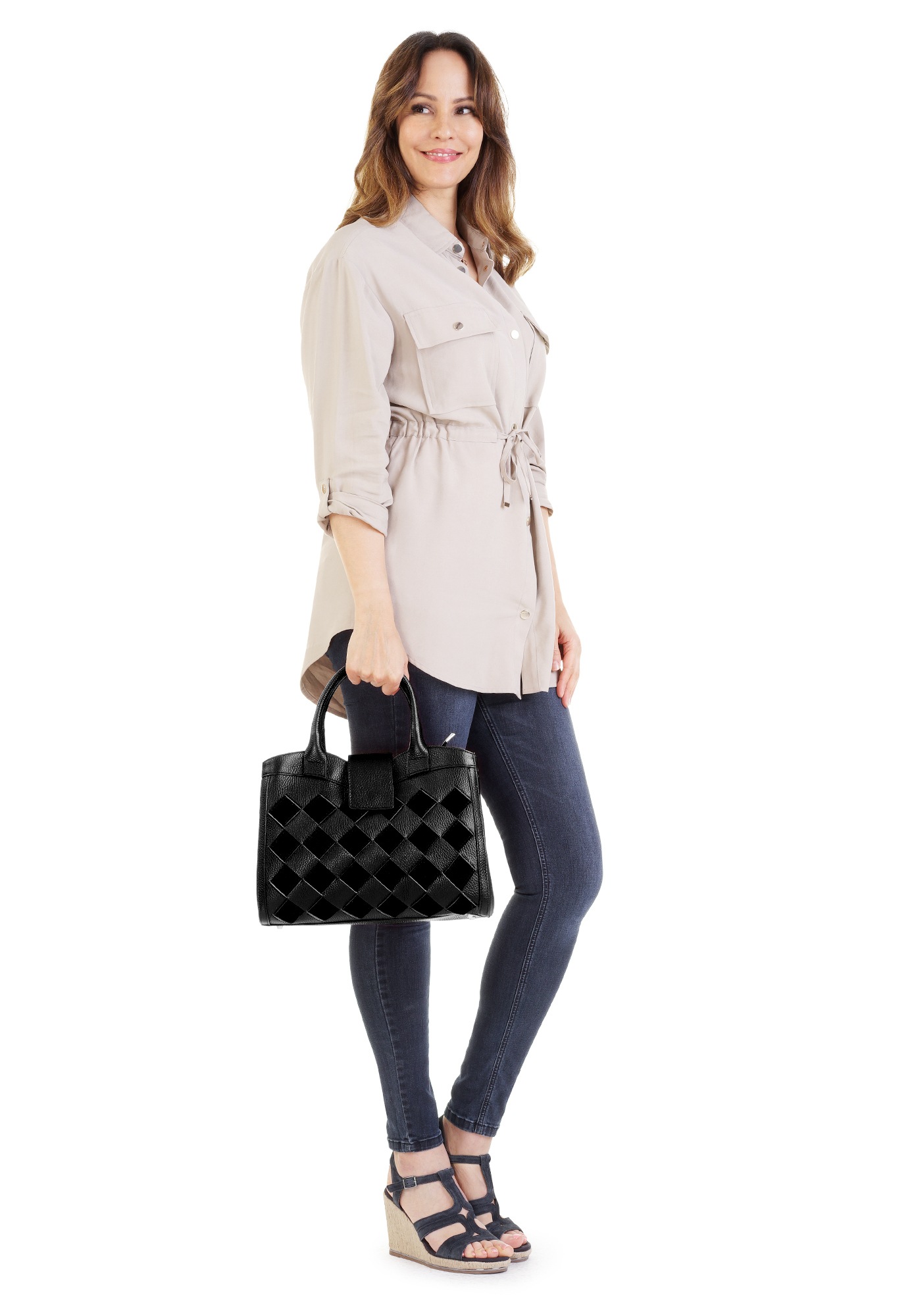 Samantha Look Henkeltasche, echt Leder, Made in Italy günstig online kaufen