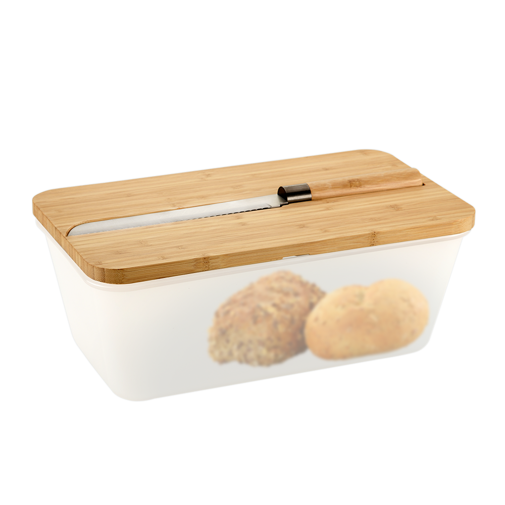 KESPER® Brotkasten »Brotbox mit Messer«, (Set, 3 tlg.), inkl. integriertem Brotmesser