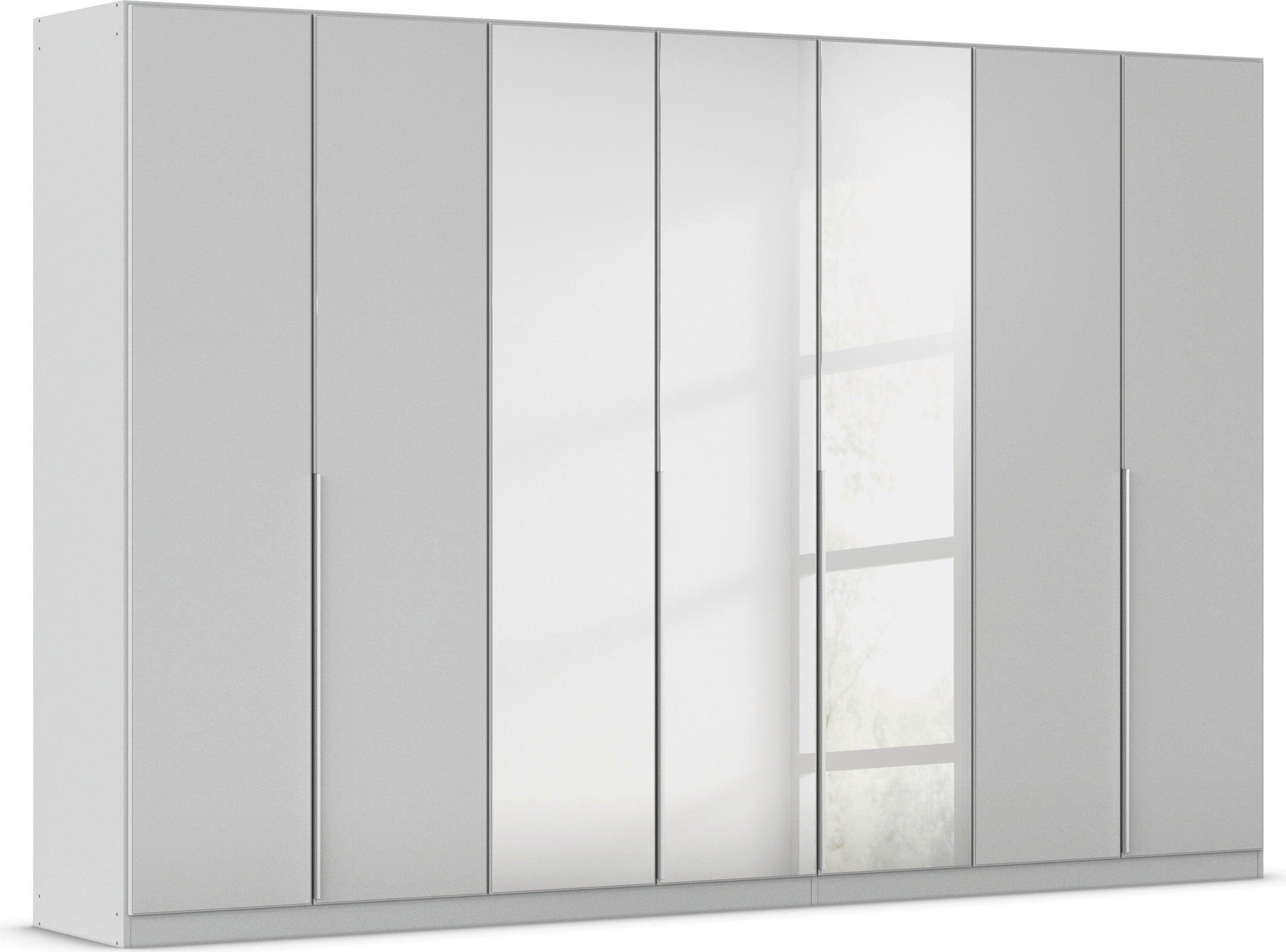 OTTO home Drehtürenschrank "Kleiderschrank Schrank Garderobe AGORDO mit Glasfront und Spiegel" in zwei Griff-Farben, Breiten 91-405 cm, durchdachte Innenausstattung, in 8 Breiten und 2 Höhen MADE IN GERMANY