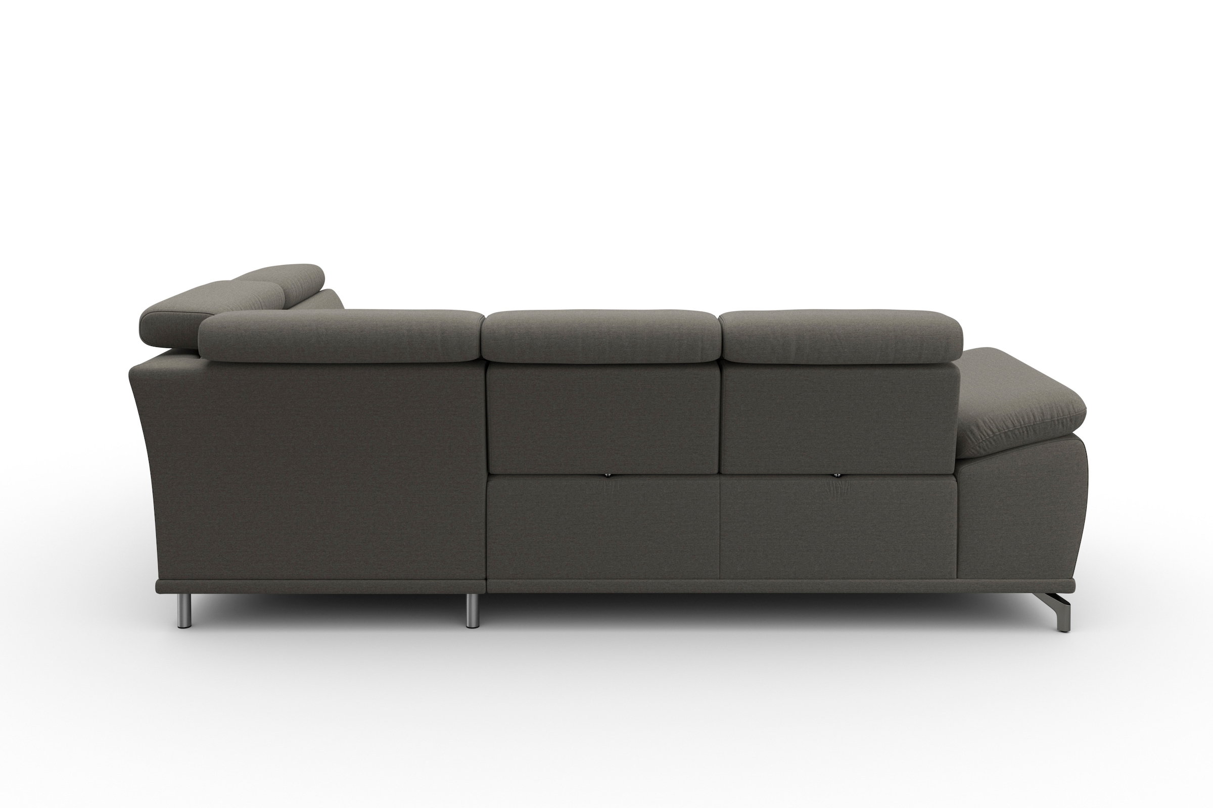 sit&more Ecksofa »Cabrio L-Form, mit Sitztiefenverstellung, Arm- und Kopfteilverstellung«, 3 Nierenkissen, Federkern, optional Bettfunktion und Stauraum