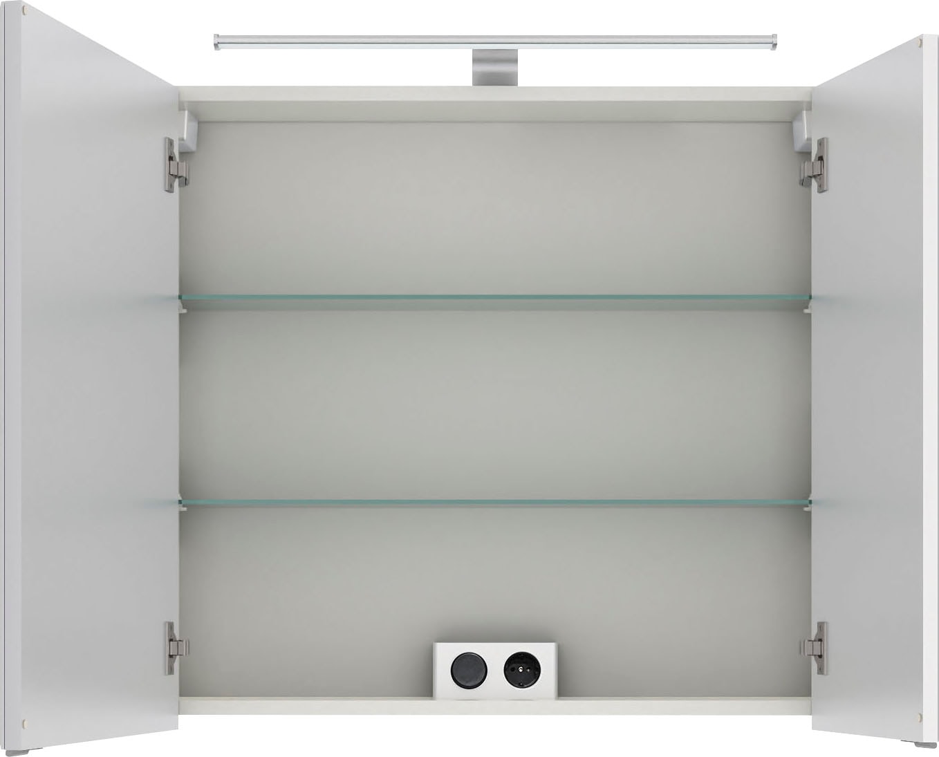 Saphir Badmöbel-Set »6005 Sprint 4-teilig, Keramik-Waschtisch mit LED-Spiegelschrank«, (5 St.), Unterschrank, Midischrank, inkl. Türdämpfer, 4 Türen, 5 Schubladen
