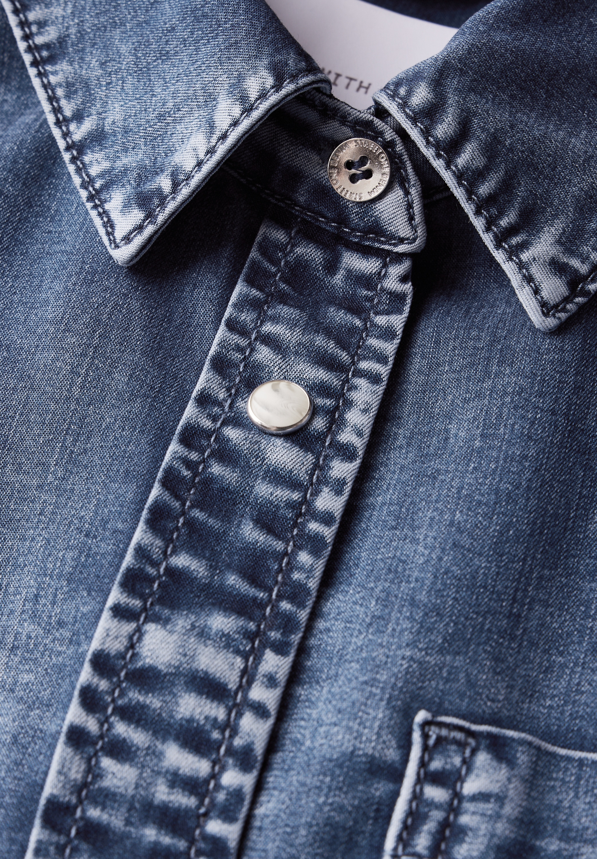 STREET ONE Jeansbluse, mit Knopfleiste