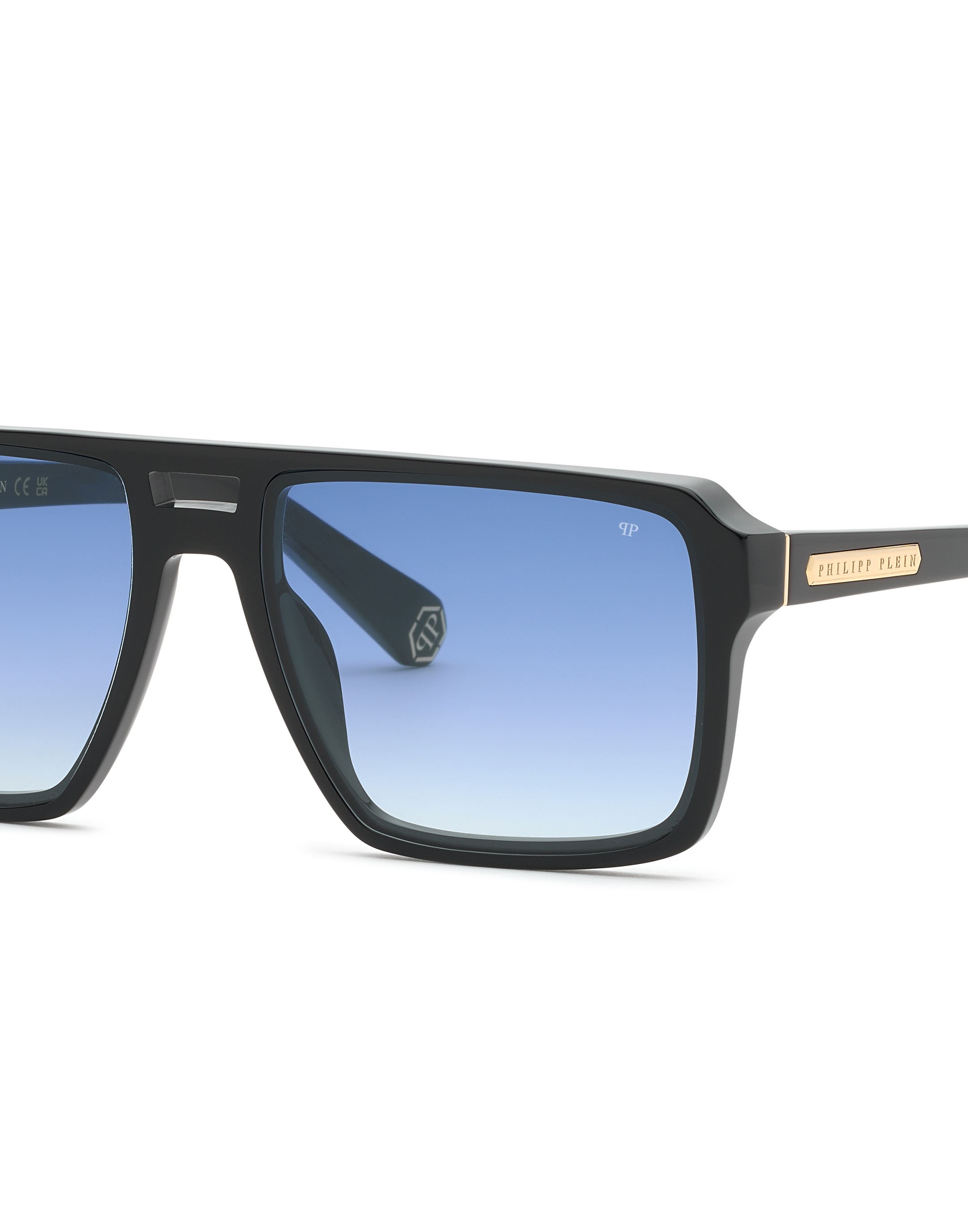 Sonnenbrille PHILIPP PLEIN "Sunglasses PLEIN ESSENTIAL", Herren, 0207, schwarz, lightblau, Sonnenbrillen Sonnenbrille 3