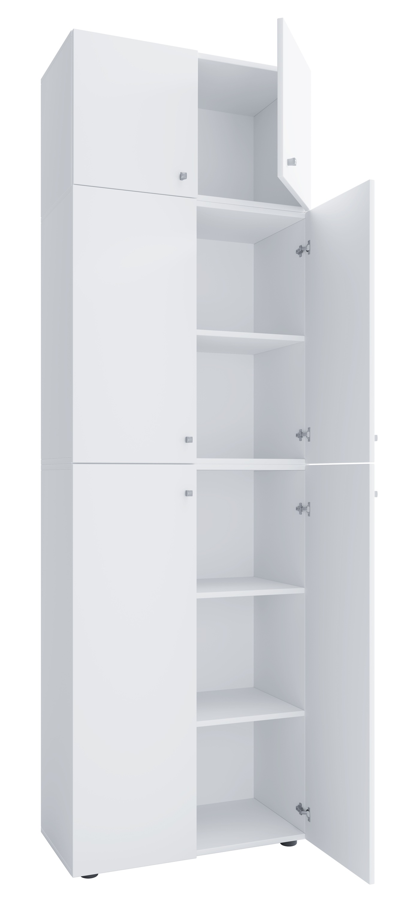 VCM Schuhschrank »VCM Holz-Schuhschrank | Maße: H. 223 x B. 70 x T. 39 cm| Allzweckschrank | 5 Fächer | 4 Drehtüren | Aufsatz mit 2 Türen¿ Lona«, (1 St.)