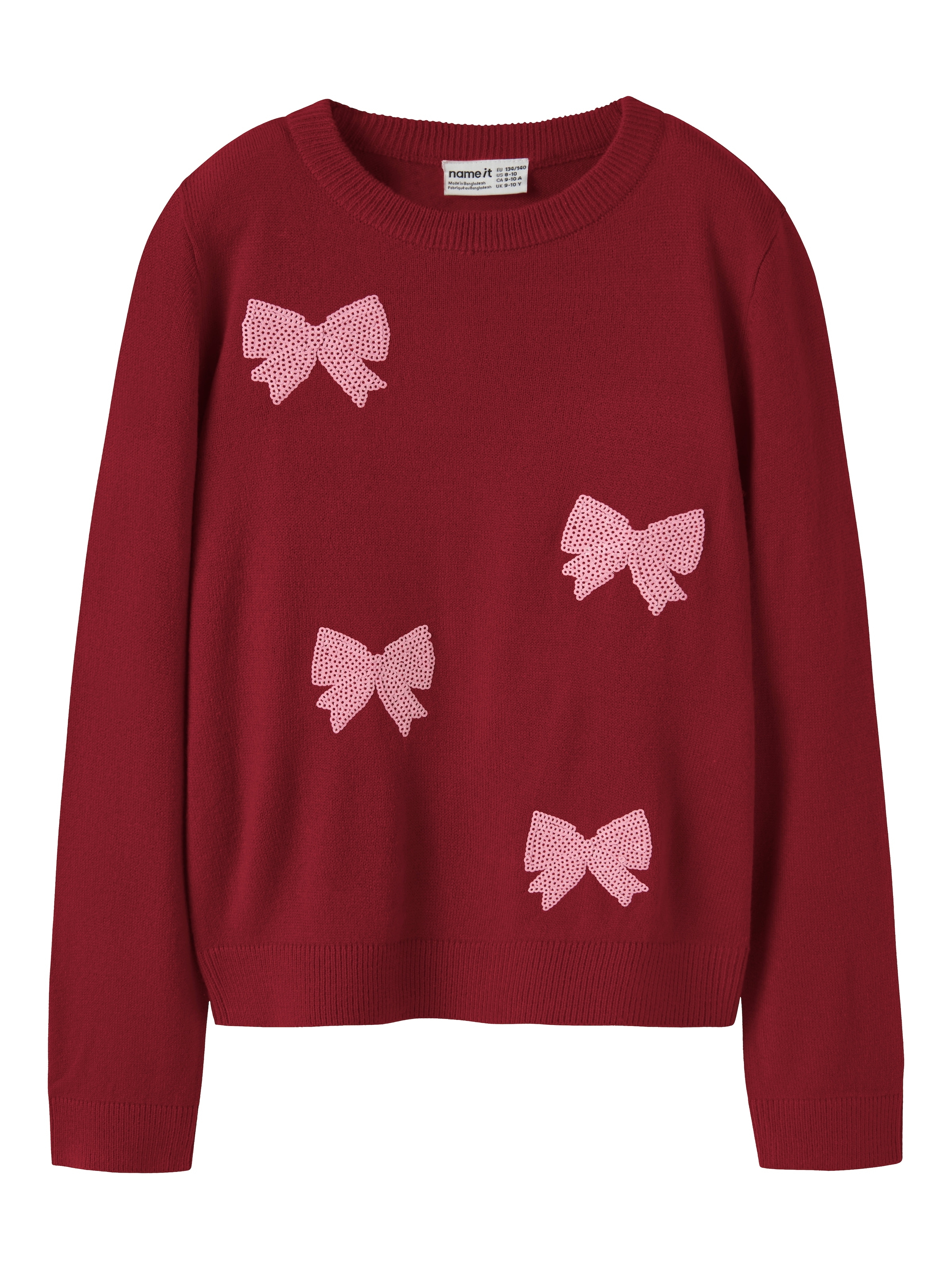 Name It Rundhalspullover »NKFRALLE LS KNIT« Weihnachten, Kunstfaser, normal geschnitten