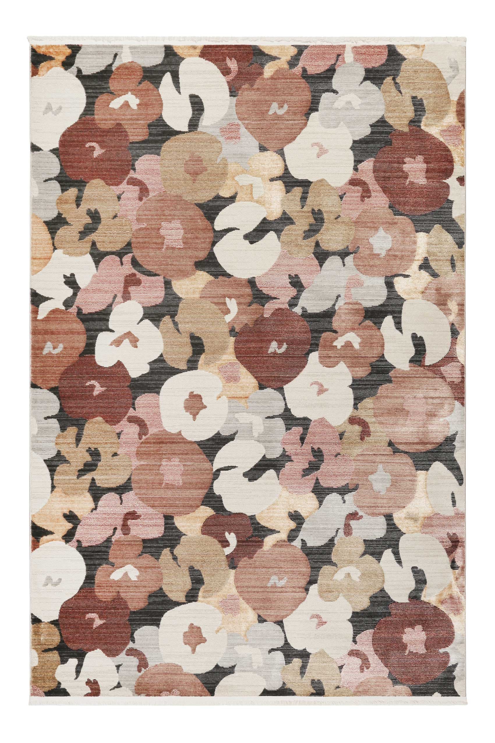 Esprit Teppich "Agneta" rechteckig 7 mm Höhe Kurzflorteppich, floral, gewebt, neutral, modern, Wohnzimmer, stilvoll
