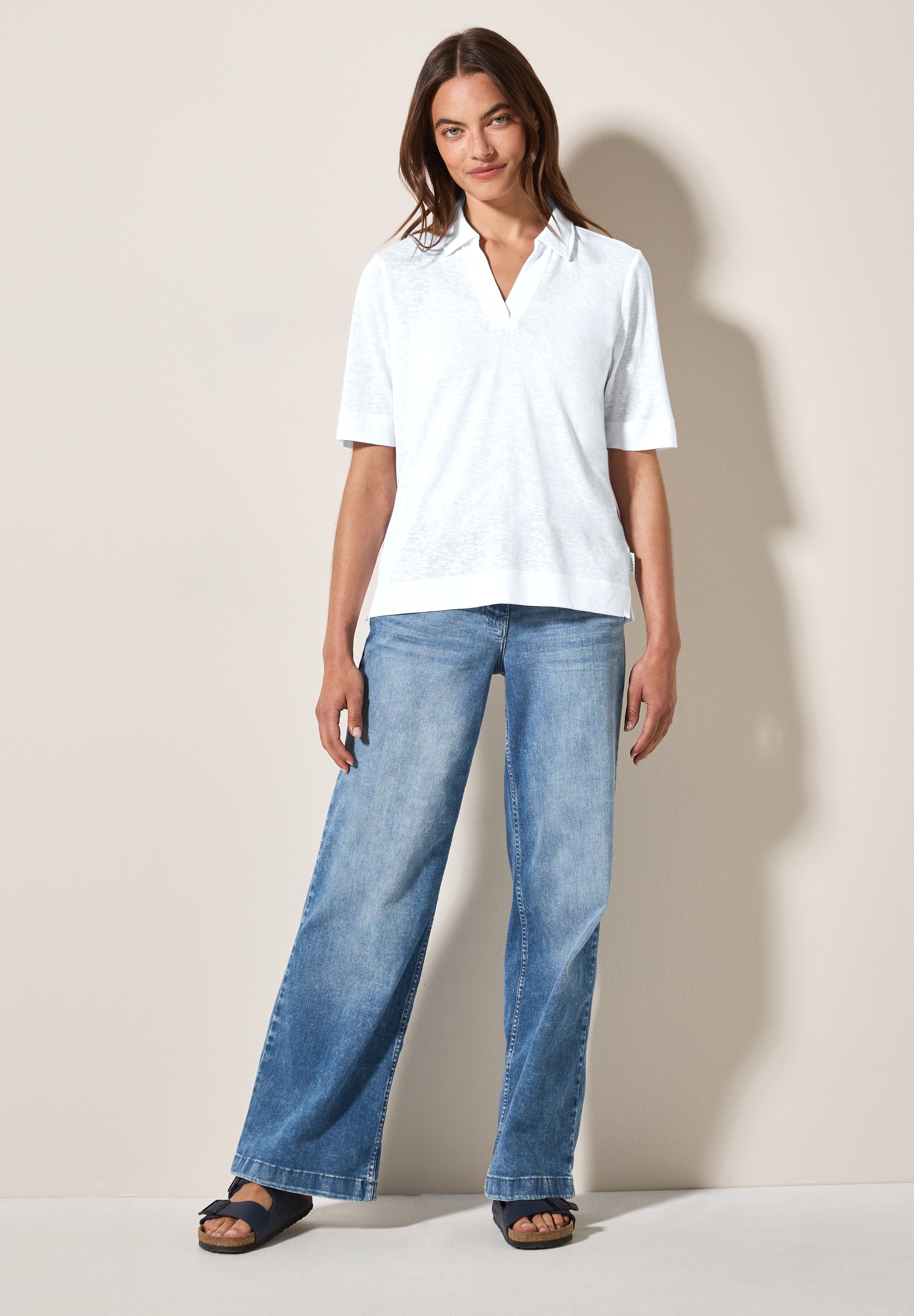 Cecil Poloshirt, aus softem Materialmix
