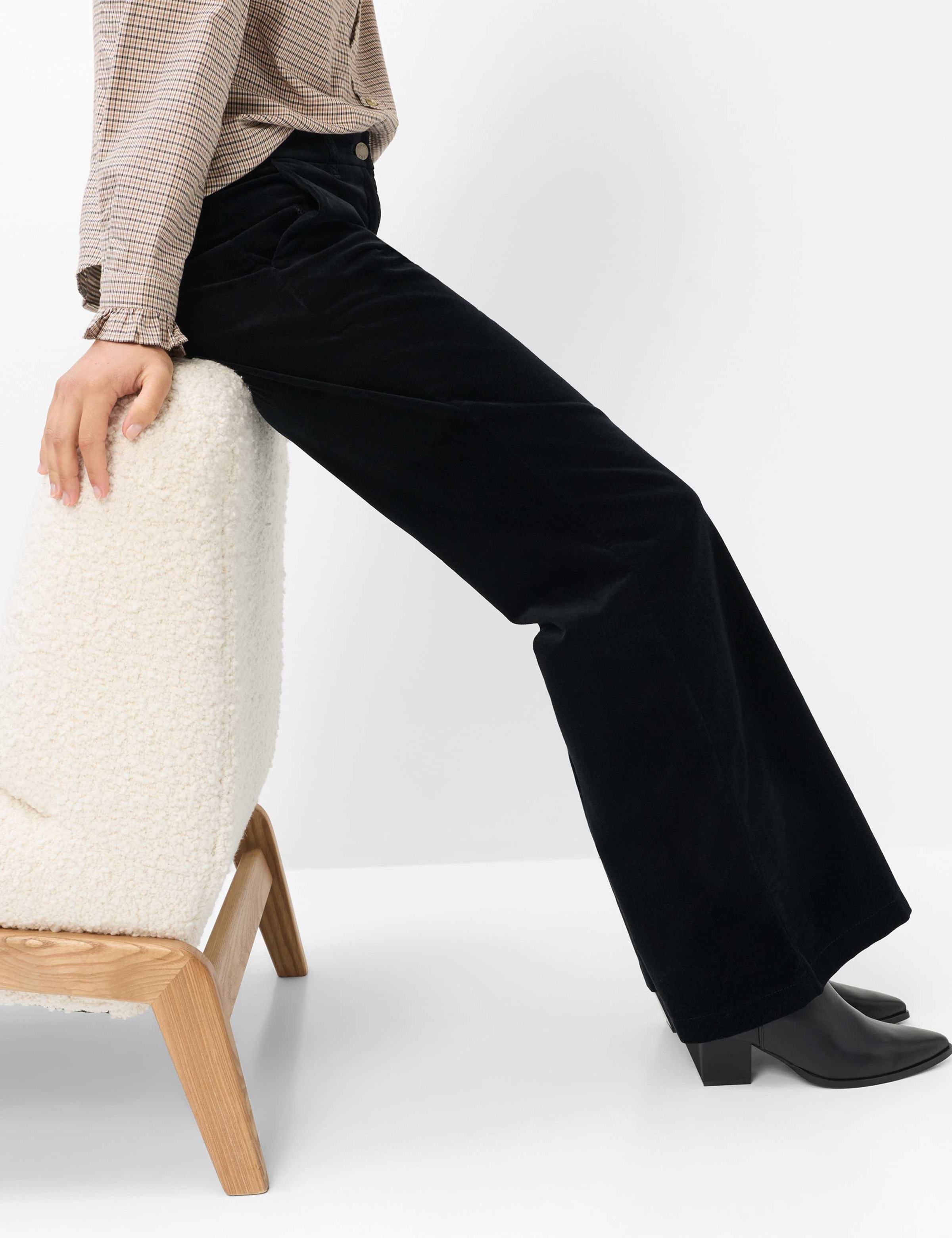 Brax 5-Pocket-Hose »Style MAINE«  Velvet: Palazzohose im Wide Leg
