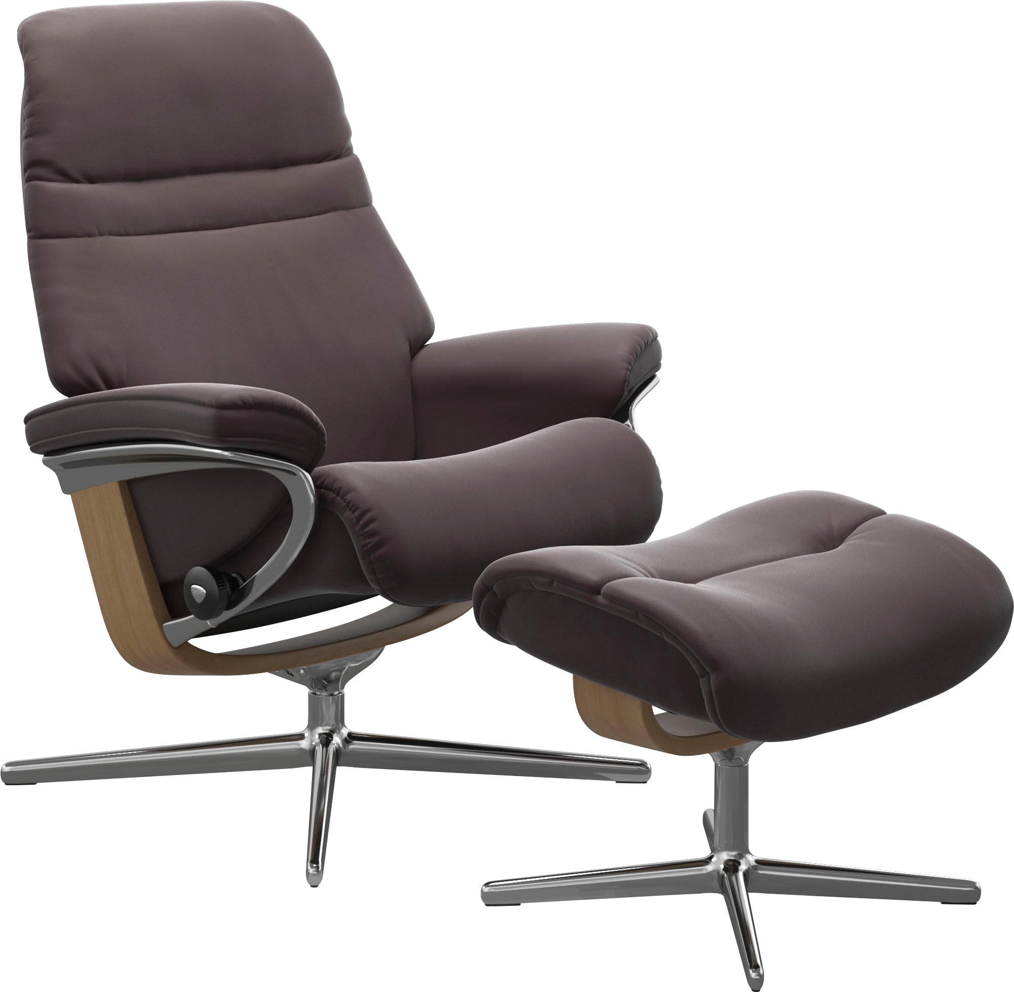 Stressless Fußhocker "Sunrise", mit Cross Base, Größe S, M & L, Holzakzent günstig online kaufen