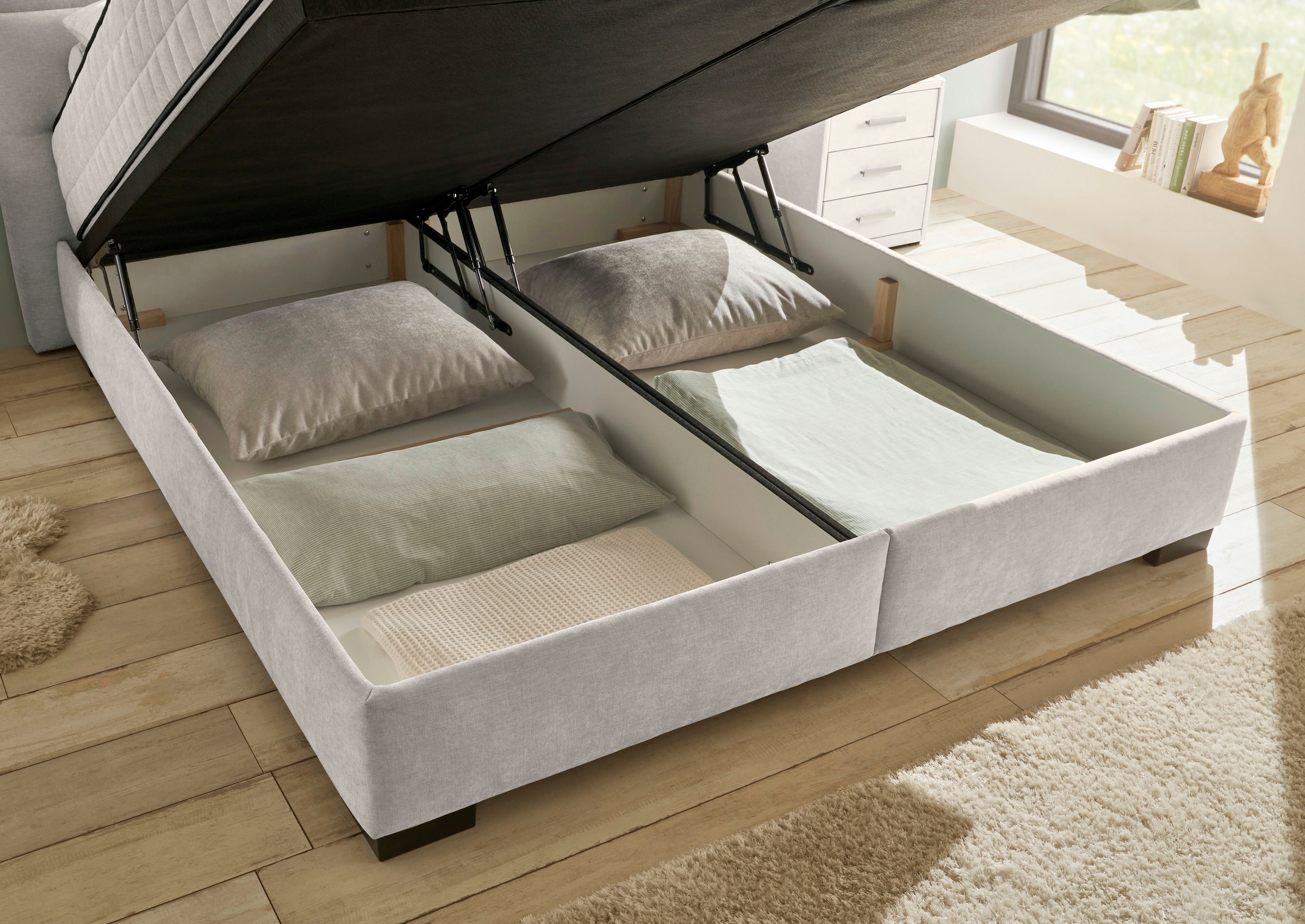 ED EXCITING DESIGN Boxbett »Nagol«, mit Bettkasten, mit Wendematratze, erhältlich in verschiedenen Breiten