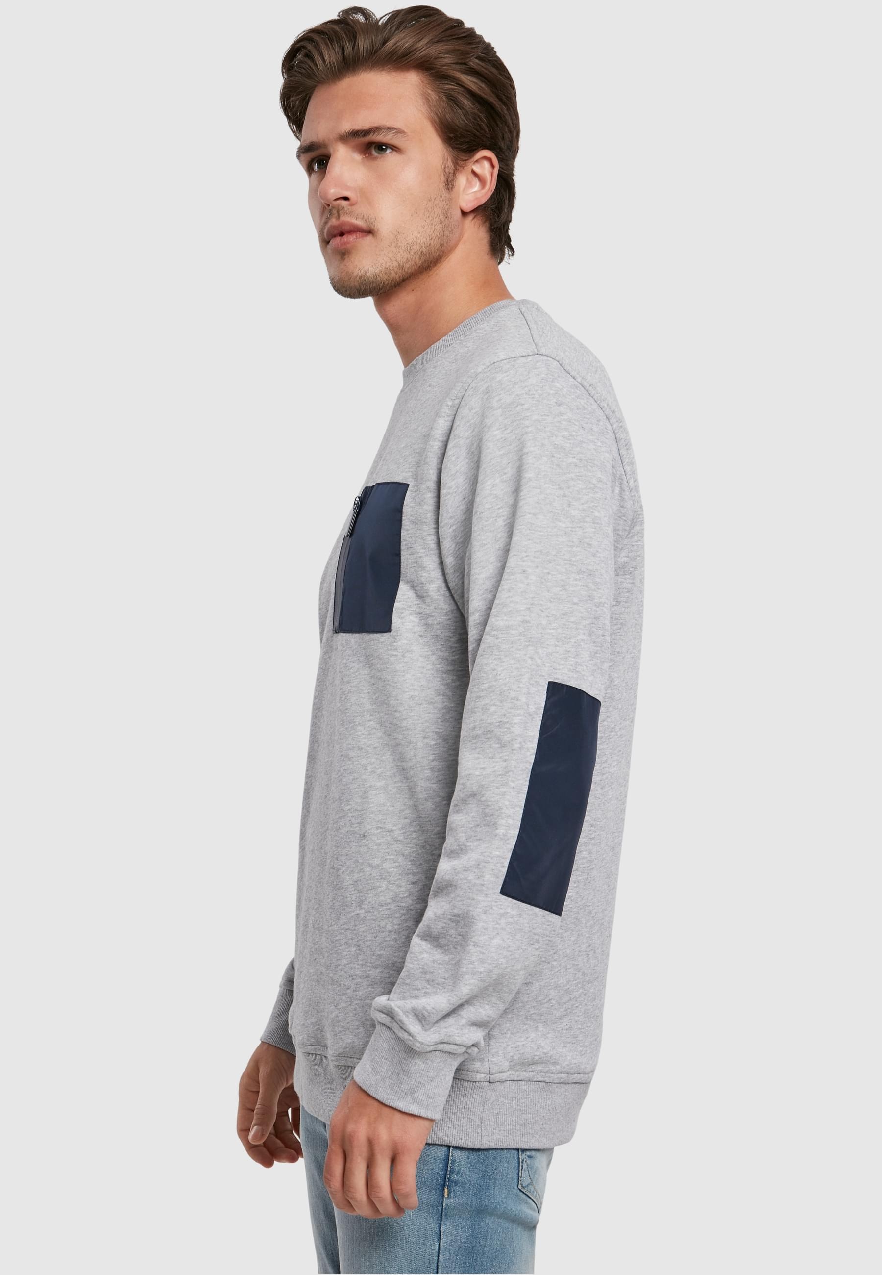 URBAN CLASSICS Rundhalspullover »Urban Classics Herren Military Crew«, (1 tlg.)