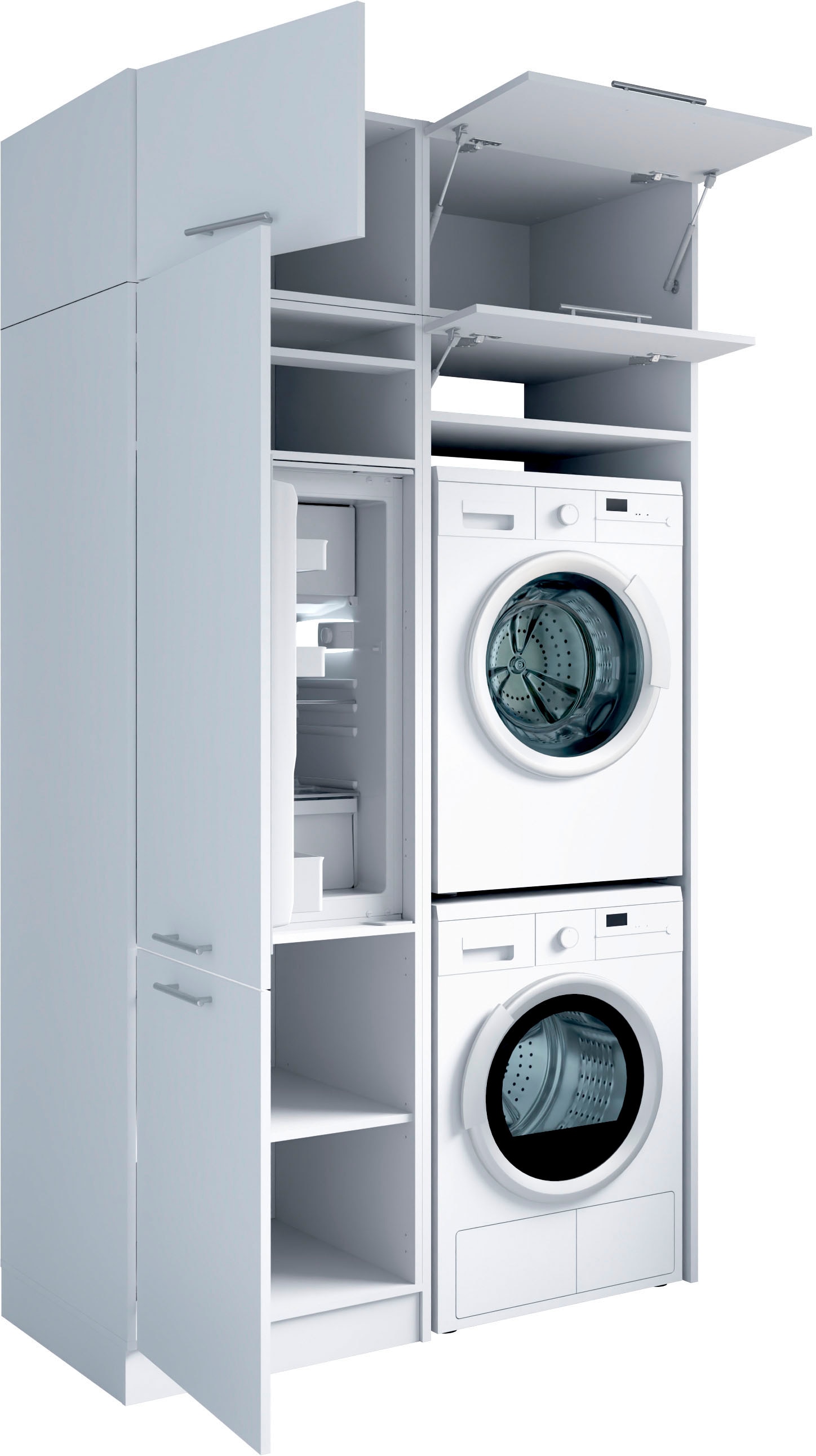 Laundreezy Mehrzweckschrank-Set »Laundreezy, 4-tlg. Mehrzweckschrank-Set B/H/T 128/238/68 cm« 4 Stk. tlg.