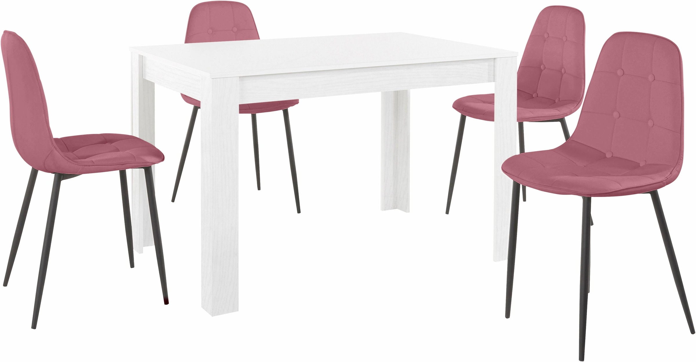 OTTO home Essgruppe Set, 5 Stk. tlg. mit Esstisch 120 cm breit günstig online kaufen
