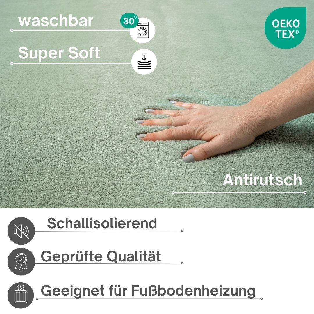 my home Teppich »Arabell, Kunstfellteppich«, rechteckig, 16 mm Höhe, flauschig, kuschelig, Felloptik, Anti-Rutsch-Unterseite, Waschbar