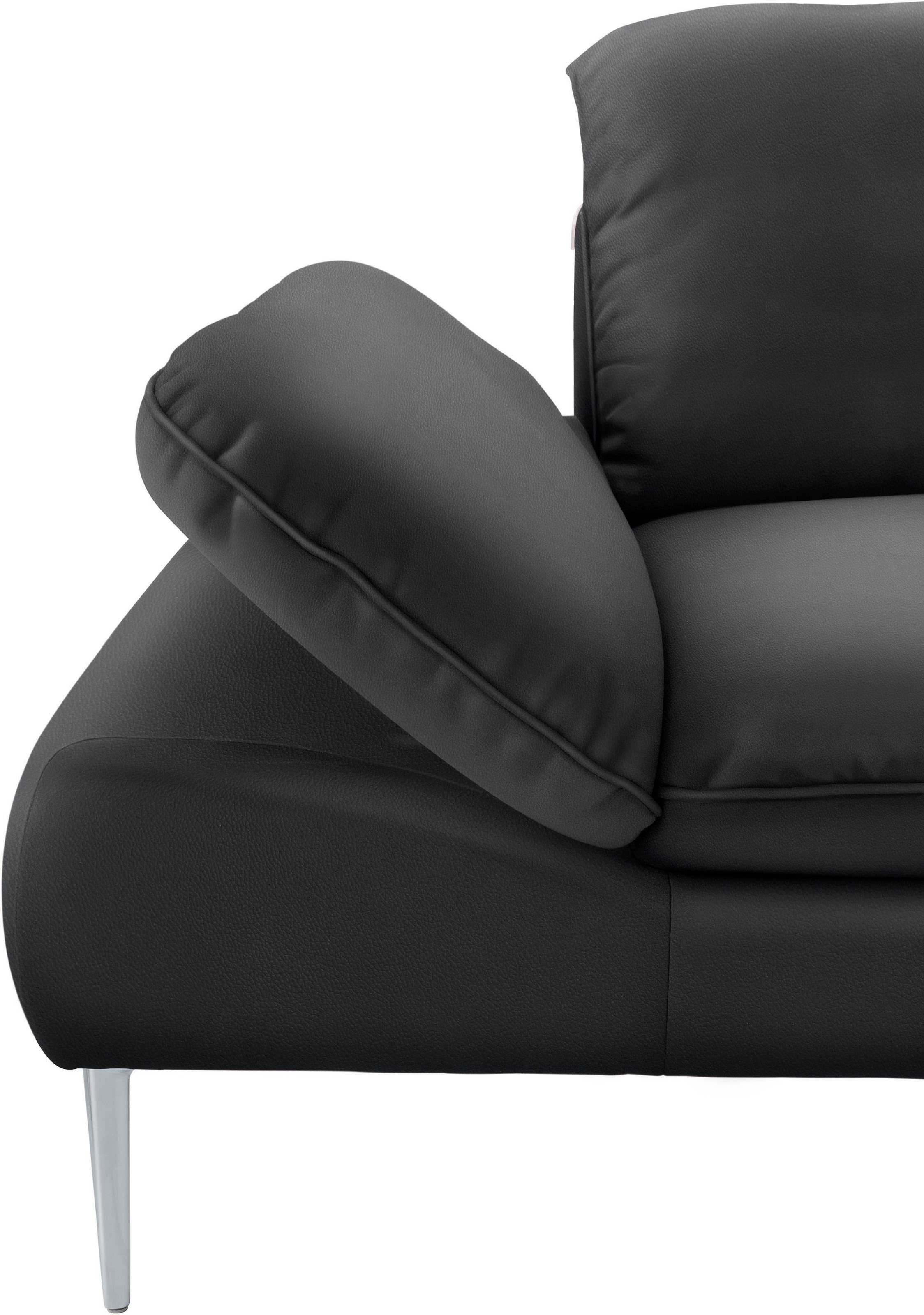 W.SCHILLIG Ecksofa »enjoy&MORE, Designsofa, elegant und bequem, L-Form«, mit Sitztiefenverstellung, Füße silber matt, Breite 310 cm