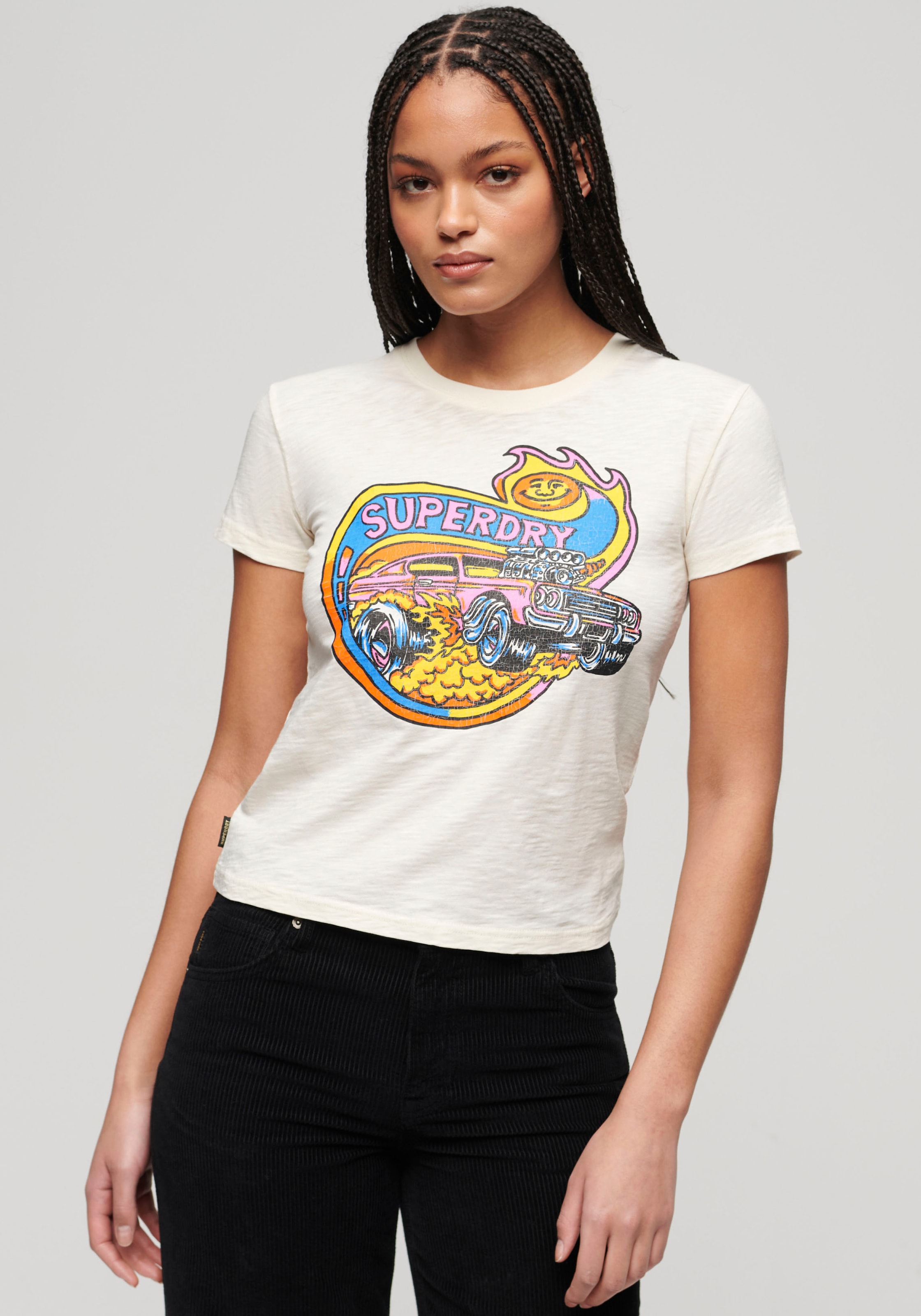 Superdry Print-Shirt "NEON MOTOR GRAPHIC FITTED TEE"