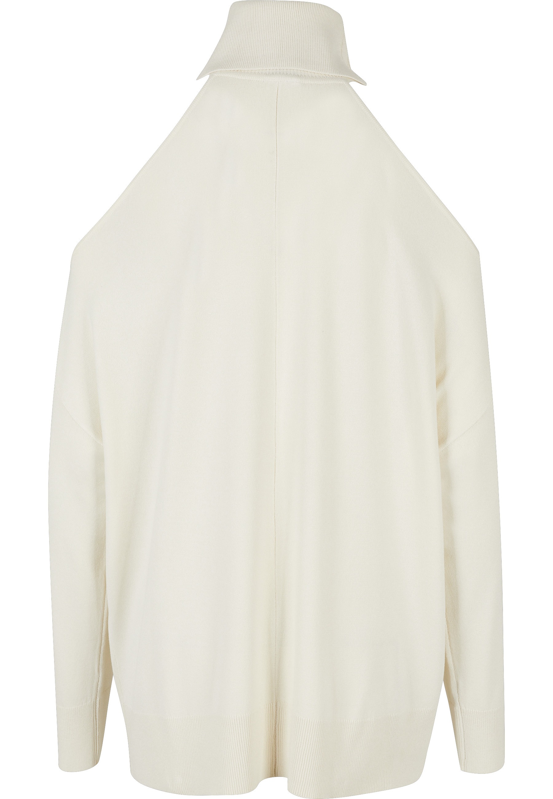 URBAN CLASSICS Fleecepullover »Urban Classics Damen Ladies Cold Shoulder Turtelneck Sweater«, 1 Stk.
