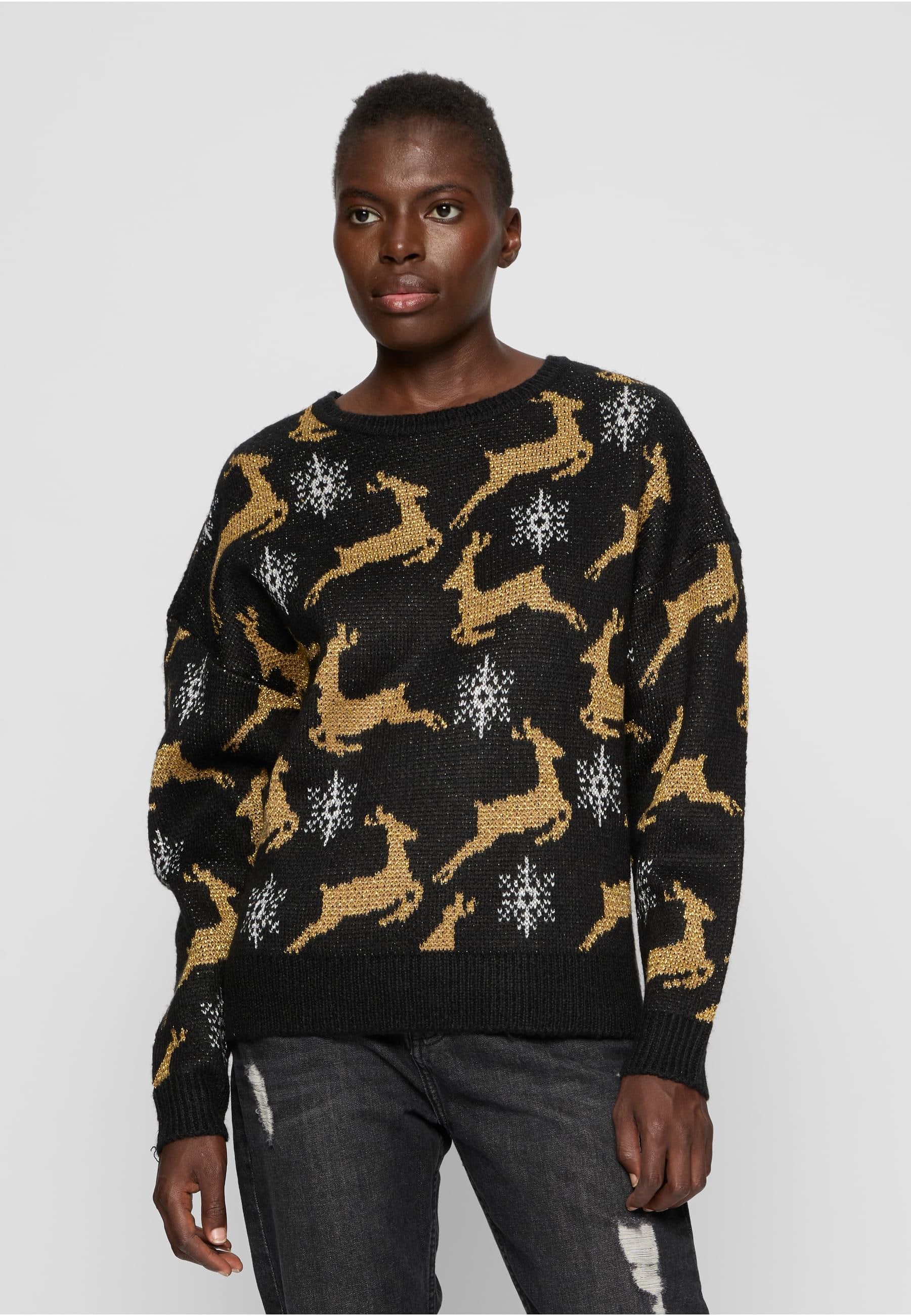 URBAN CLASSICS Rundhalspullover »Urban Classics Damen Ladies Oversized Christmas Sweater«, (1 tlg.)