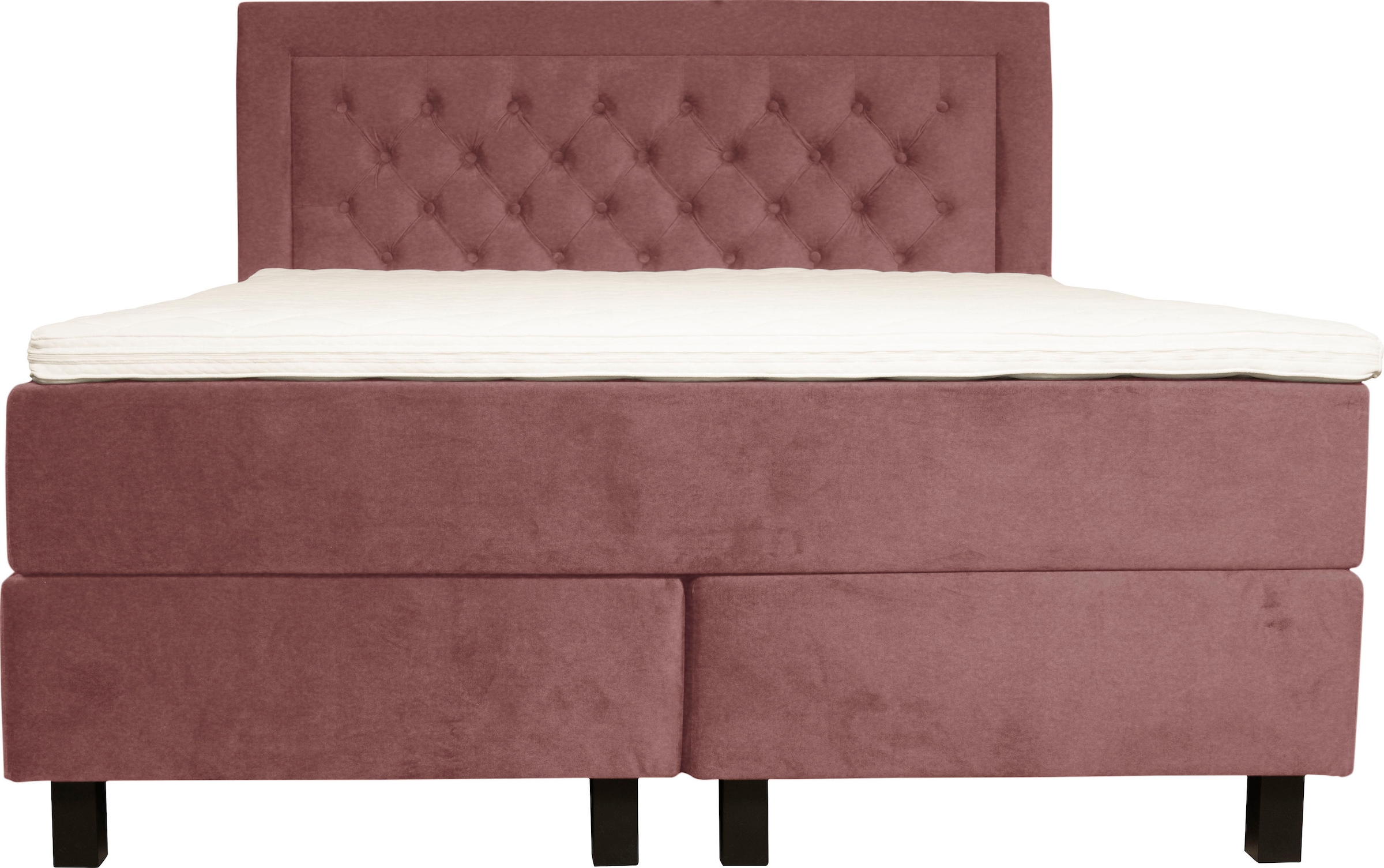 Leonique Boxspringbett »Jeanne«, inkl. Topper mit Taschen-Federkernmatratze