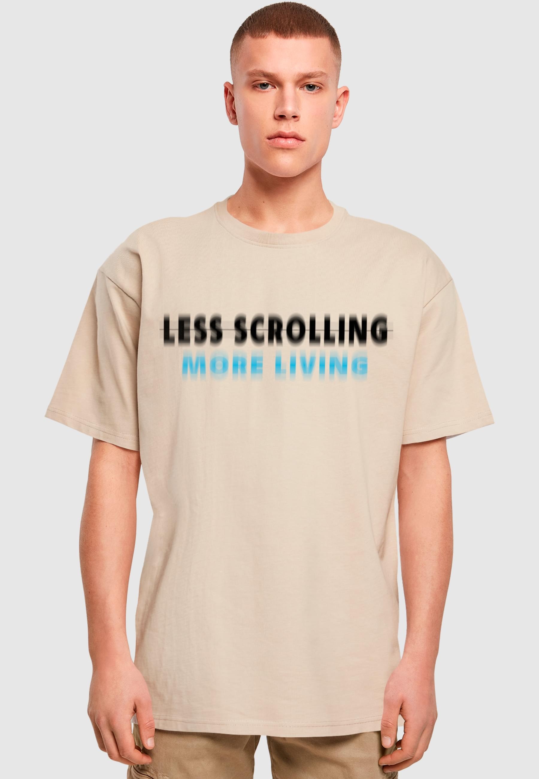 2Y Studios T-Shirt »2Y Studios Herren Less Scrolling Oversize Tee«, (1 tlg.)