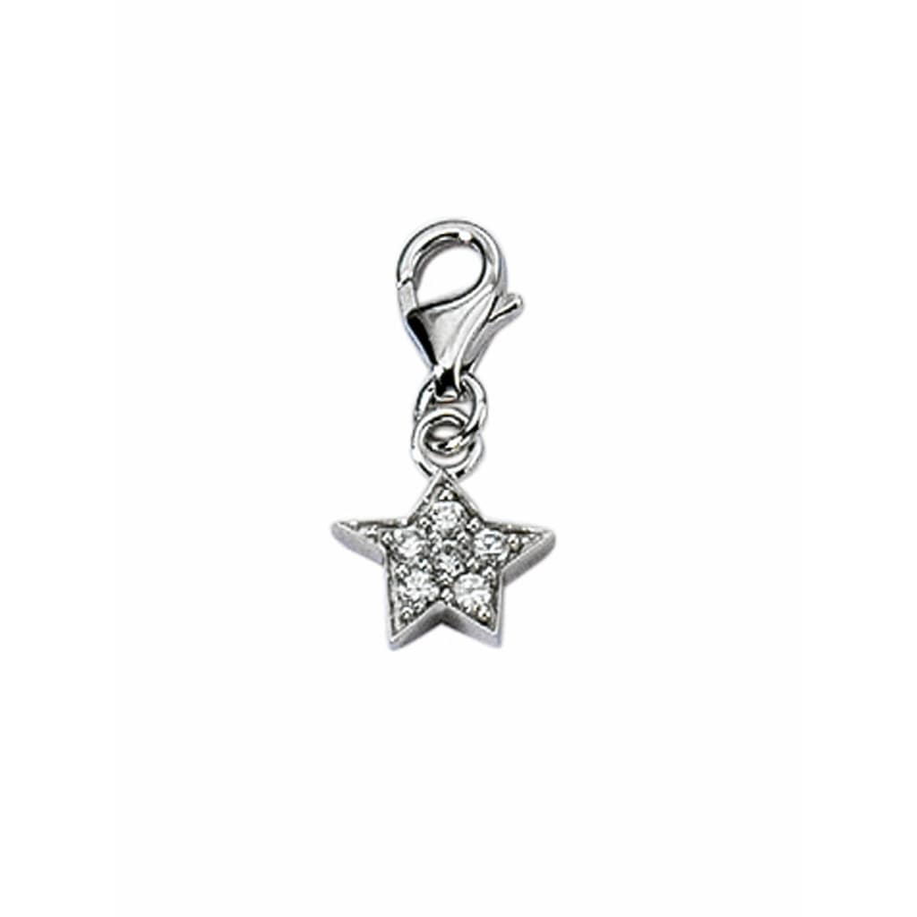Adelia´s Charm-Einhänger »925 Silber Charms Anhänger Stern mit Zirkonia«