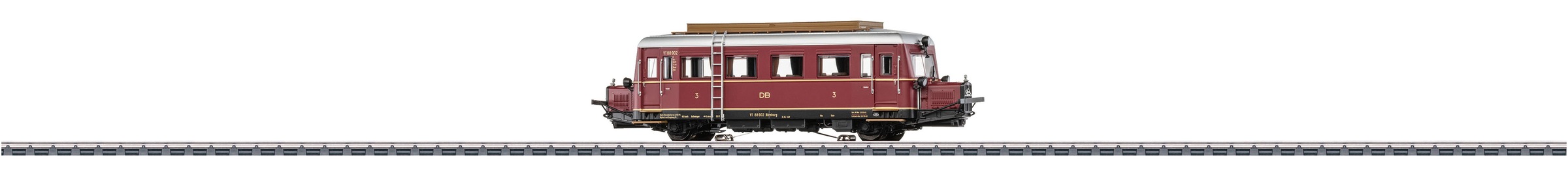 MÄRKLIN Kinder Personenwagen "Dieseltriebwagen Baureihe VT 88.9 - das "Schweineschnäuzchen" - 38135"braun, Kunststoff, Metall, L:13,5cm,