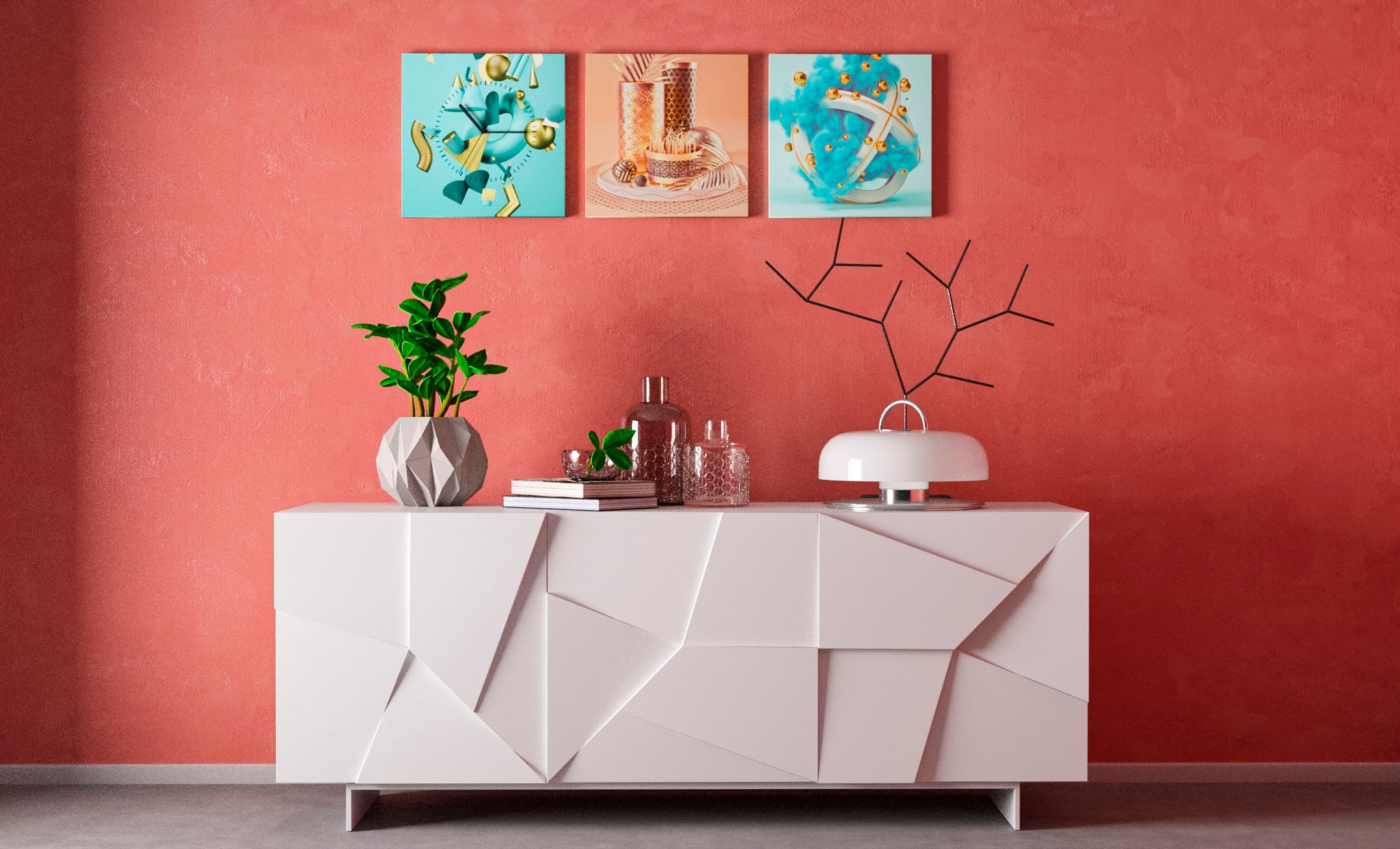 Conni Oberkircher´s Bild mit Uhr »Retro trifft Moderne«, modern, Kugel, Kerzen, Deko,... kaufen