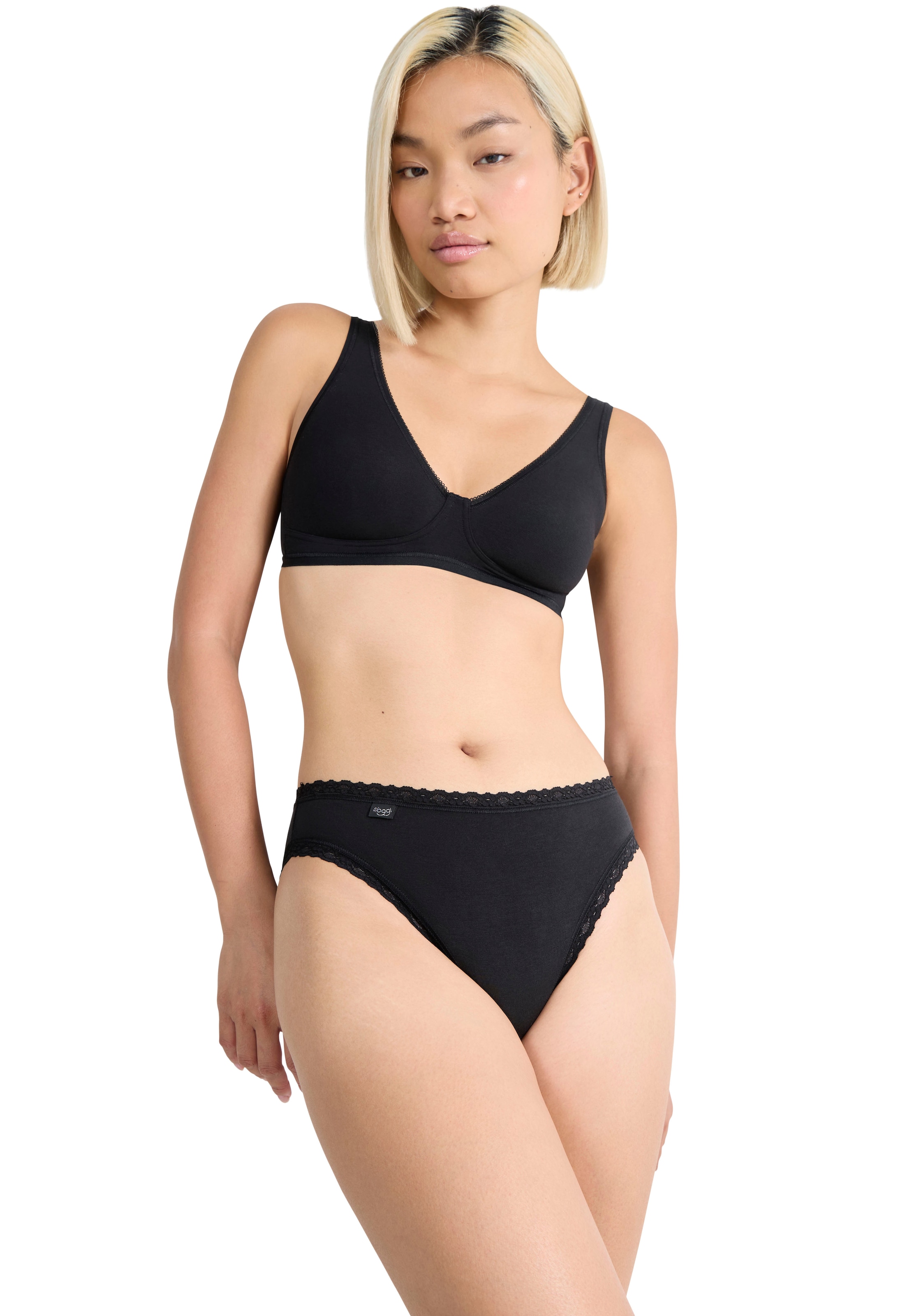 sloggi Taillenslip »24/7 Cotton Lace« 3er Pack,  edle Spitze, flache Nähte, Baumwollmischung, weich, femininer Look