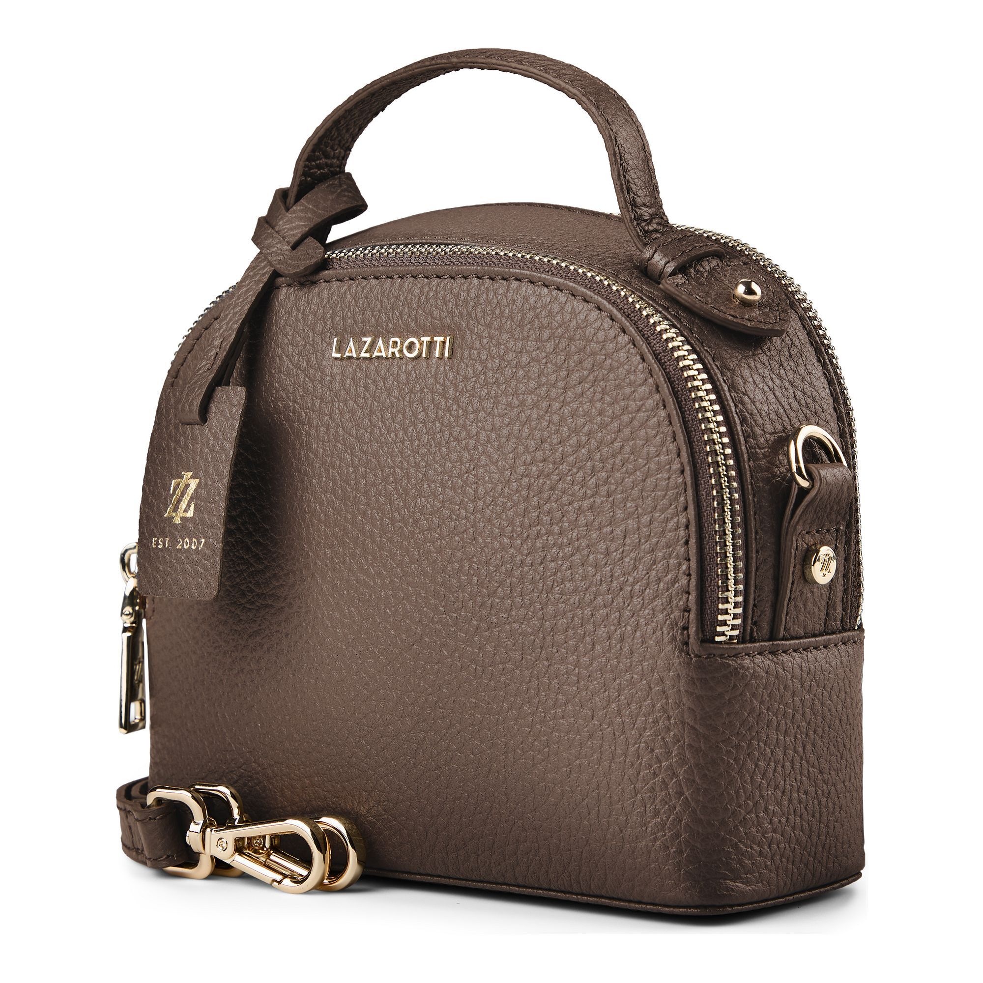 Lazarotti Henkeltasche »Bologna Leather Crossbody Handtasche Leder 17 cm«