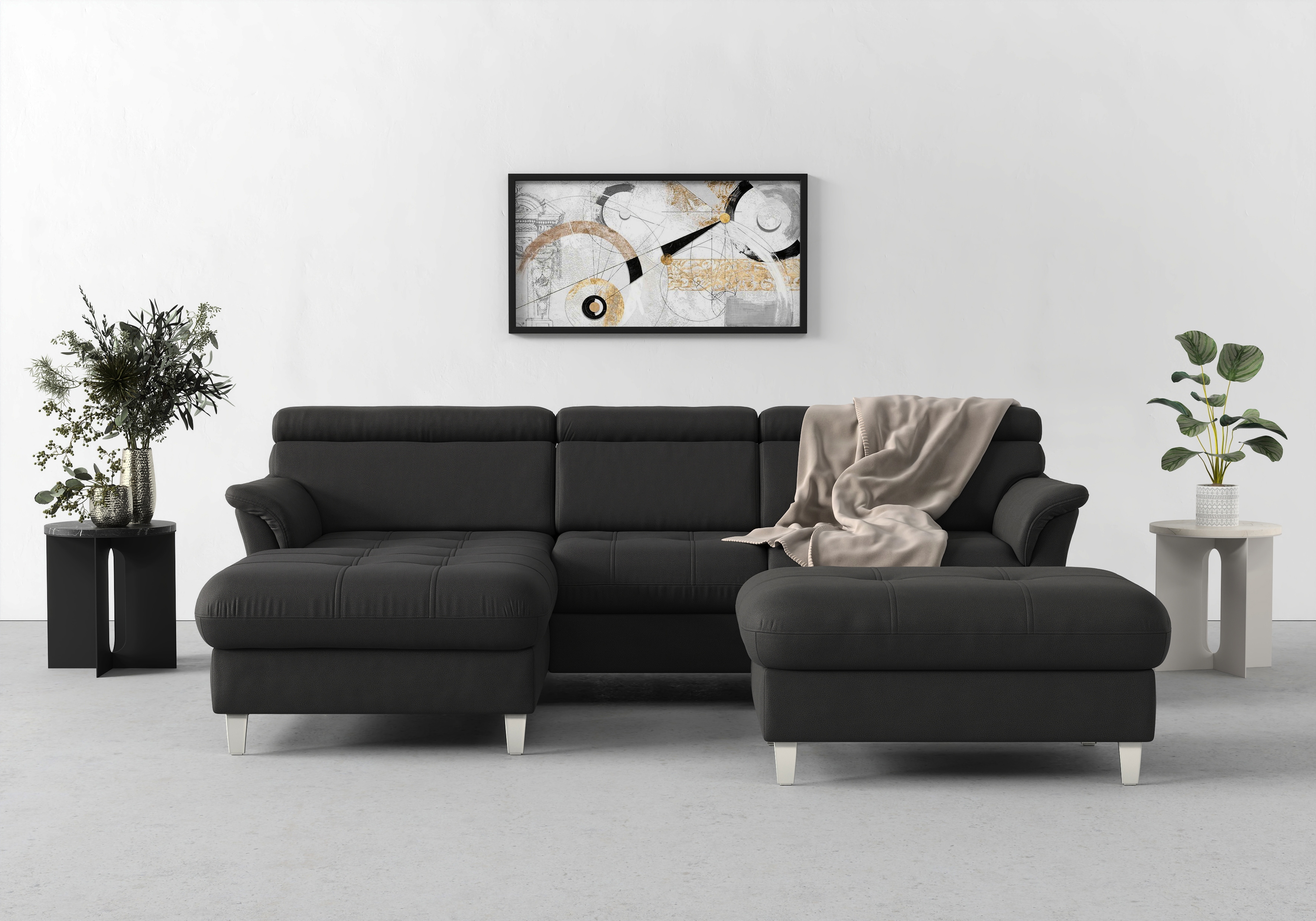 sit&more Ecksofa "Marano L-Form" inklusive Kopfteilverstellung, optional Schlaffunktion & Bettkasten