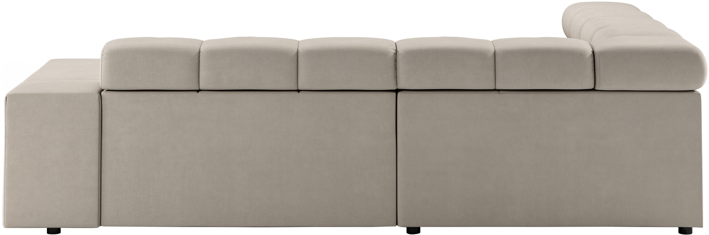 INOSIGN Ecksofa »Ancona, incl. Kopfteilverstellung + 3 Zierkissen, L-Form, bequem«, wahlweise motorische Sitztiefenverstellung, B/T(H: 249/215/70 cm