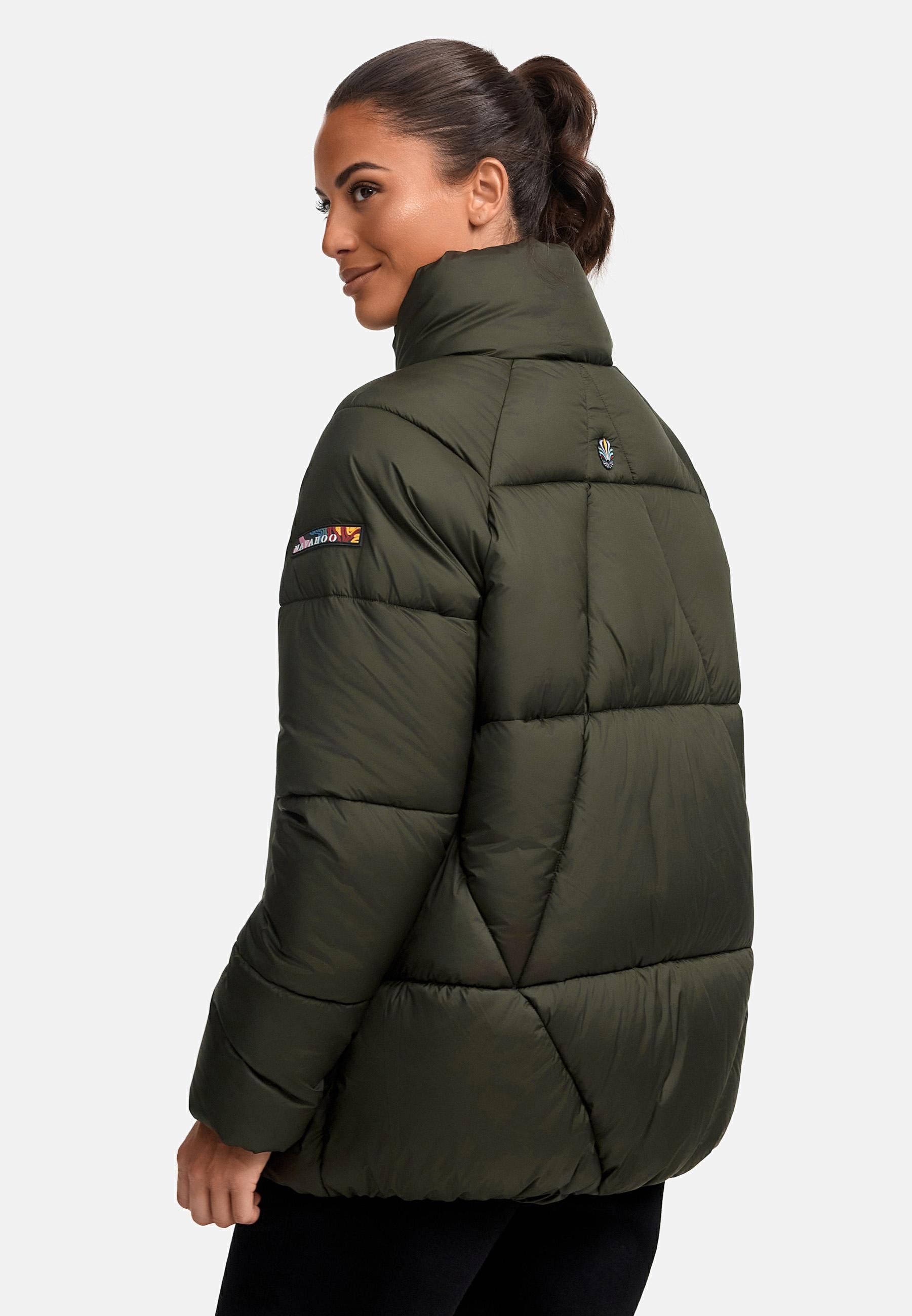 Navahoo Steppjacke »Schokolinaa 14«, ohne Kapuze, Winterjacke mit modischer Steppung & hohem Kragen