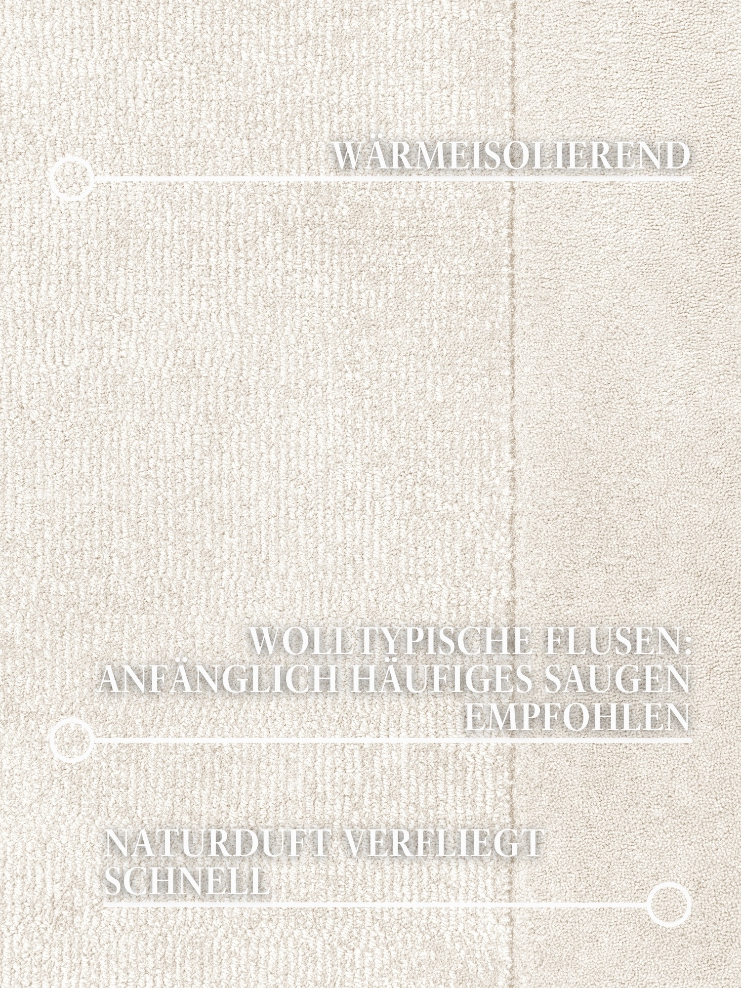 Teppich VILLEROY & BOCH "Wollteppich Kari", natur creme, B:200cm H:17mm L:300cm, Nylon, Wolle, Teppiche, Teppich, Handgewebt, Wolle, Bordüre, Einfarbig, Läufer, Wohnzimmer, Modern 2