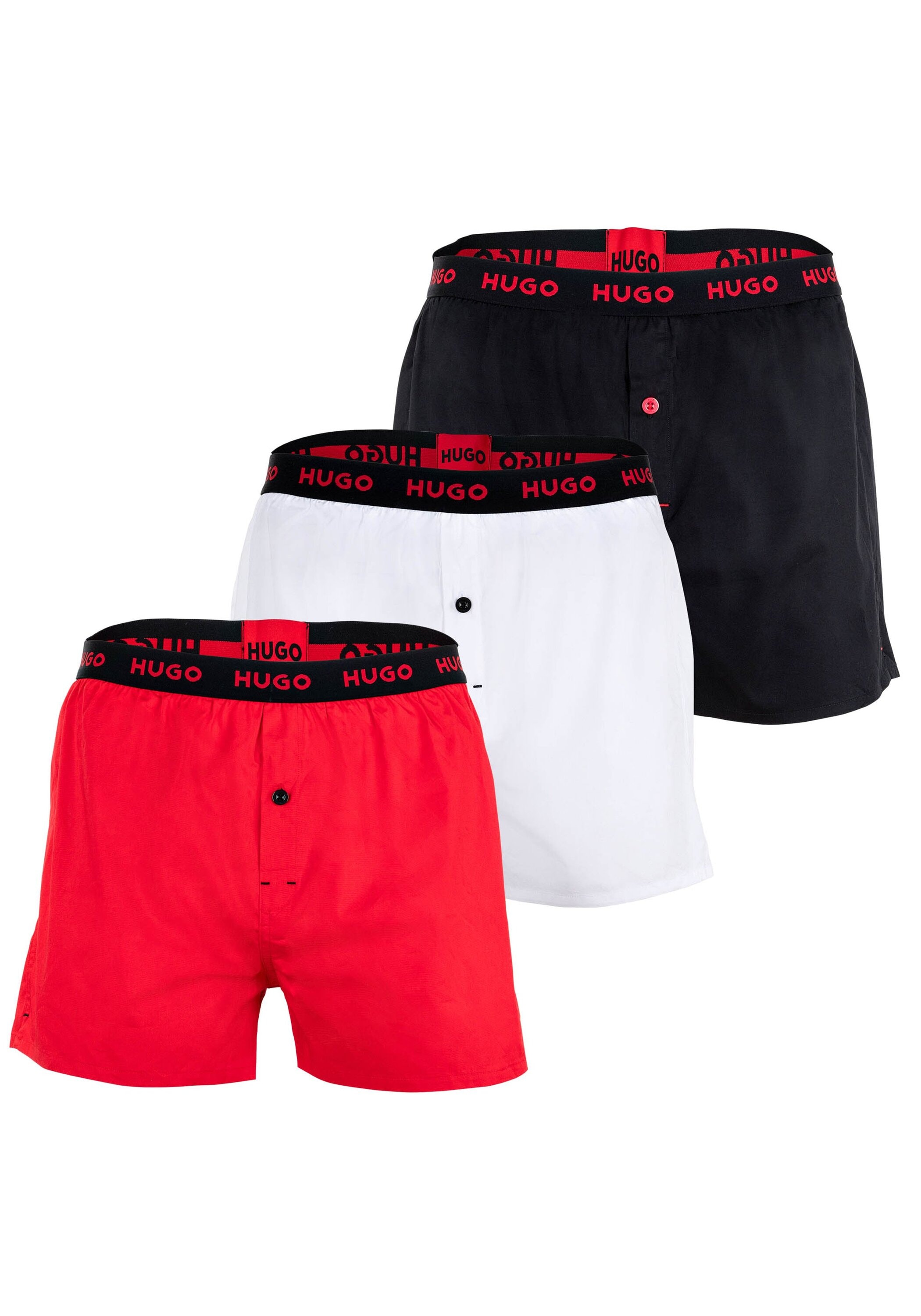 HUGO Boxershorts "Web-Boxershorts Woven Boxer Triplet 3er Pack" günstig online kaufen