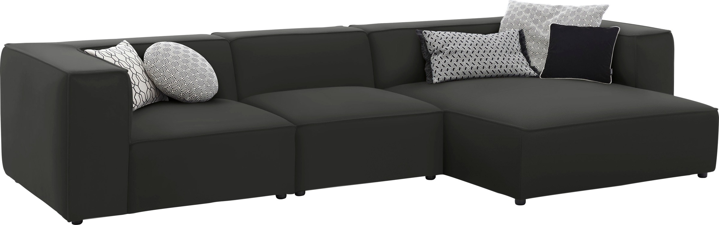 W.SCHILLIG Ecksofa »around-the-block«, mit eleganter Biese, mit Federkern, Breite 341 cm