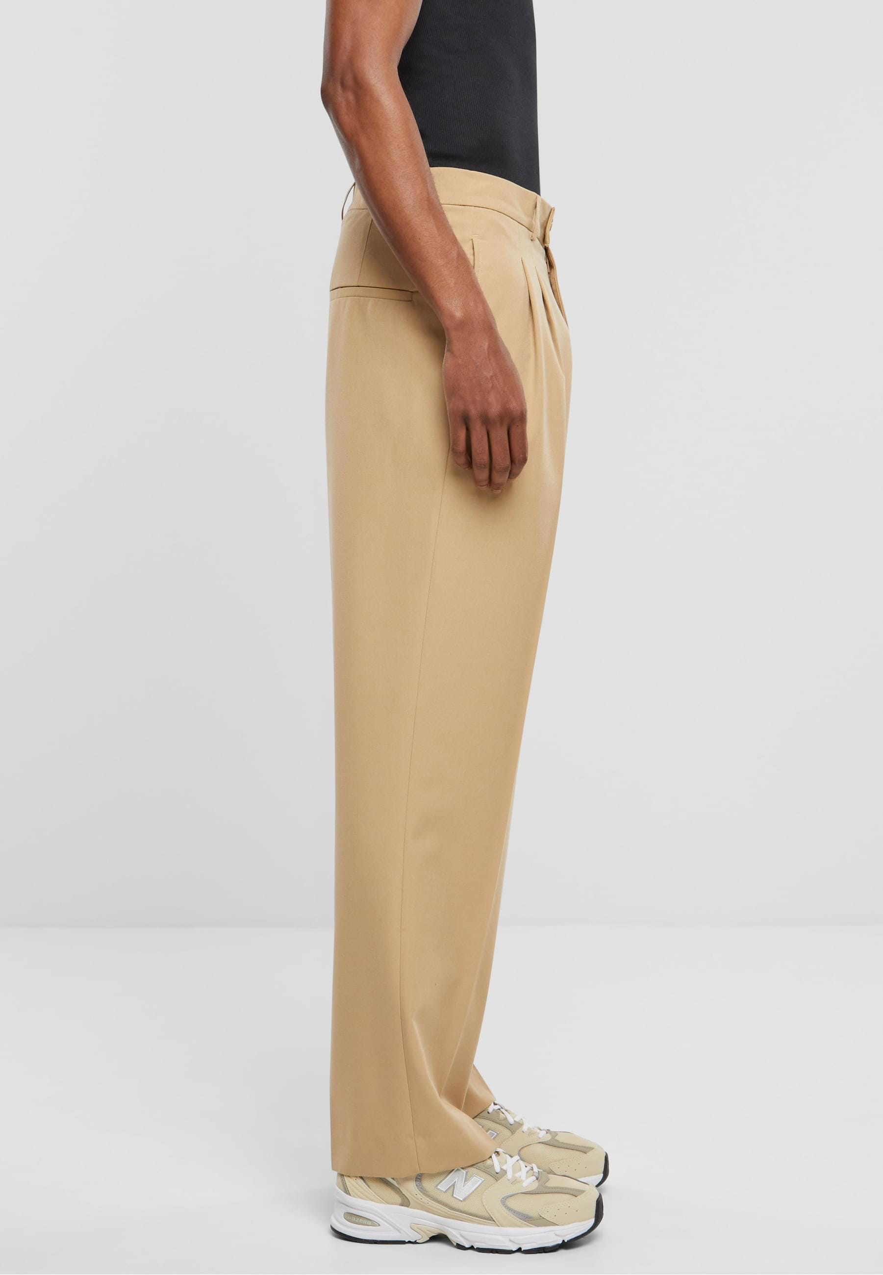 URBAN CLASSICS Stoffhose »Urban Classics Herren Double Pleated Pants«, (1 tlg.)