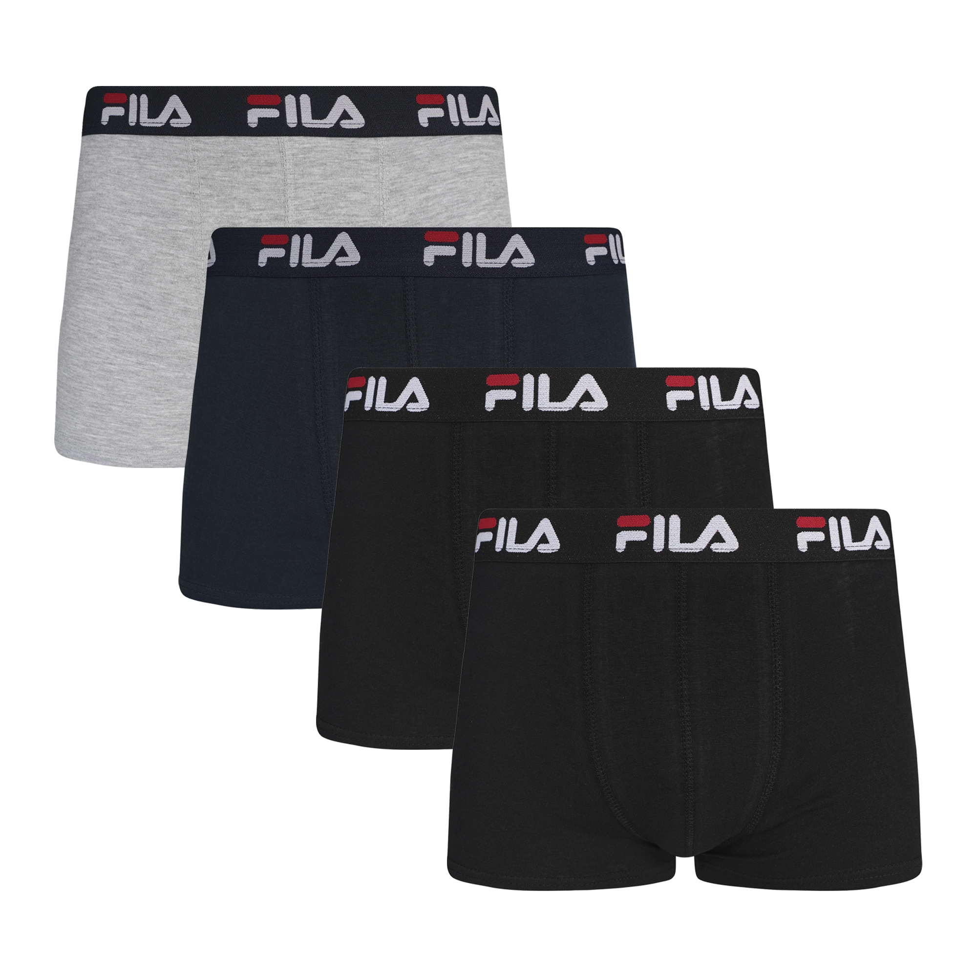 Fila Boxer 4er Pack, ohne Eingriff, Logobund