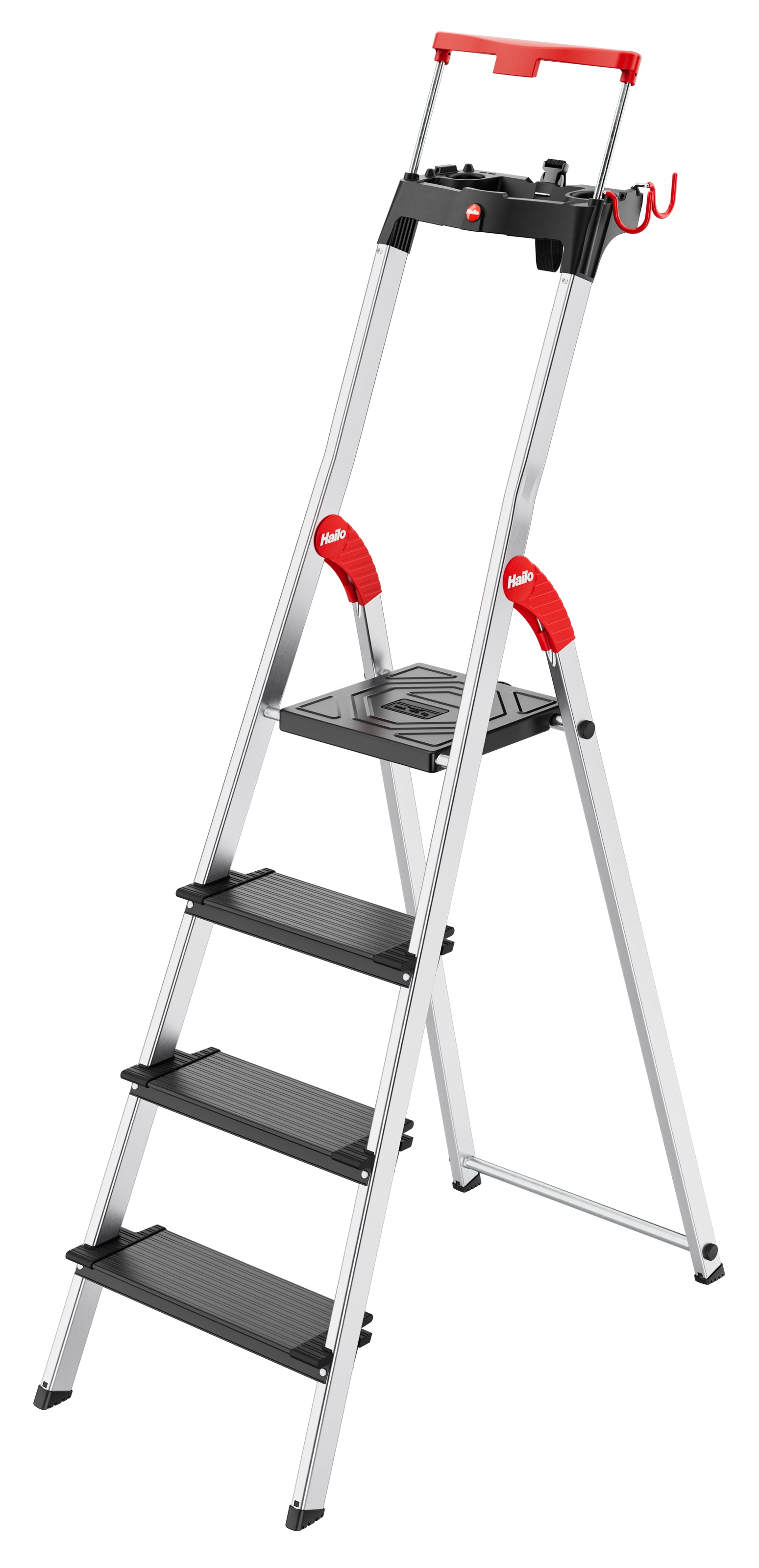 Hailo Stehleiter "L100 TopLine" Alu-Sicherheits-Stehleiter 4 Stufen