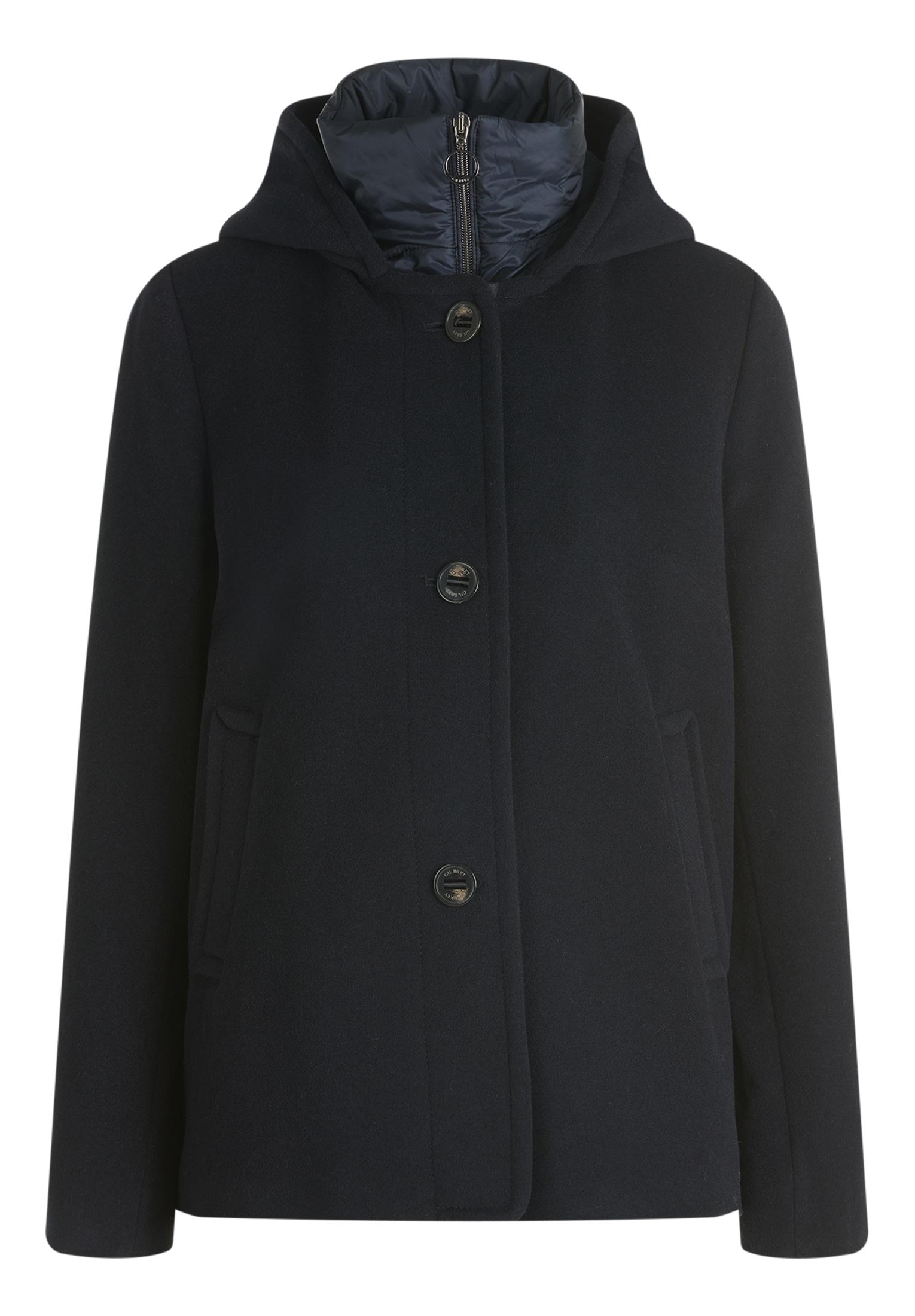 Gil Bret Wolljacke mit Kapuze 2 in 1 Optik mit Kapuze