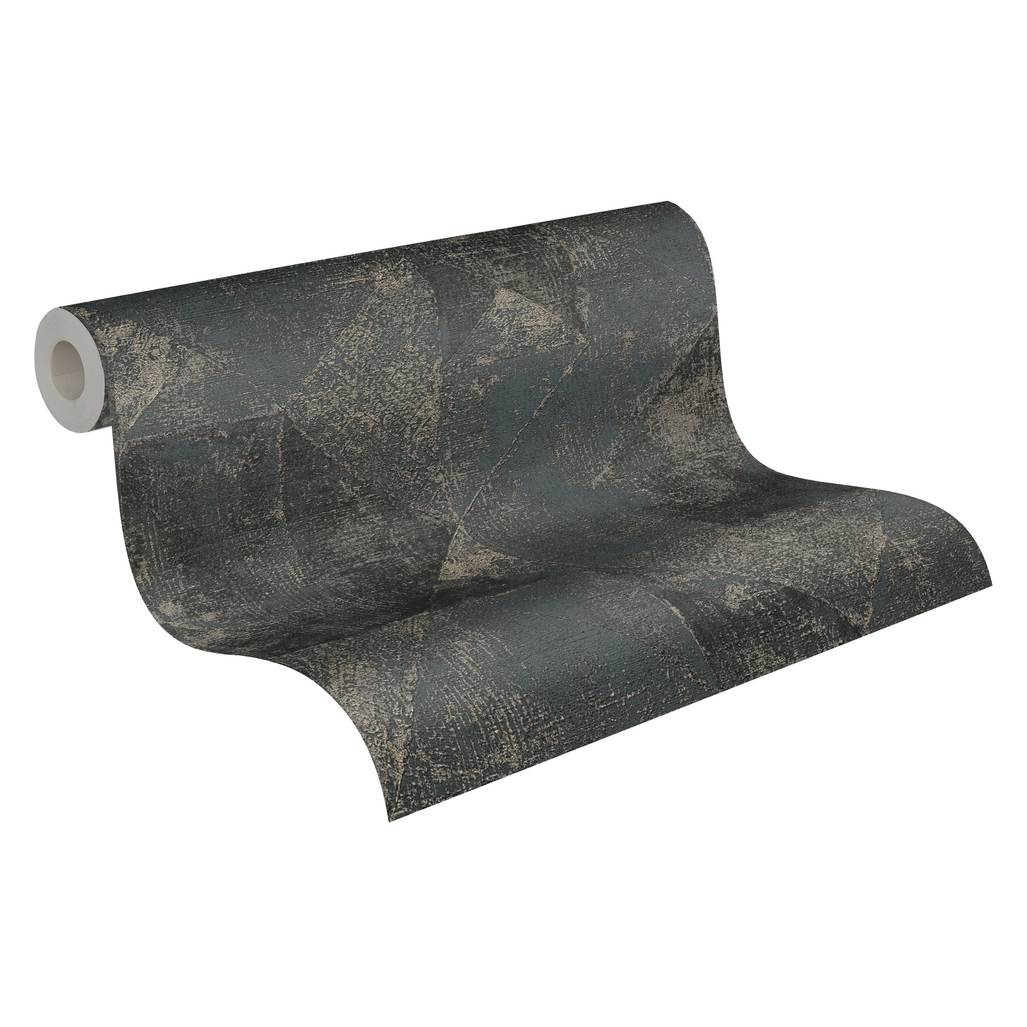 A.S. Création 1100000002199 "Metallic Grafik" abstrakt gemustert leicht glänzend geprägt Grafiktapete mit Metalliceffekt Strukturiert Tapeten Wohnzimmer Flur
