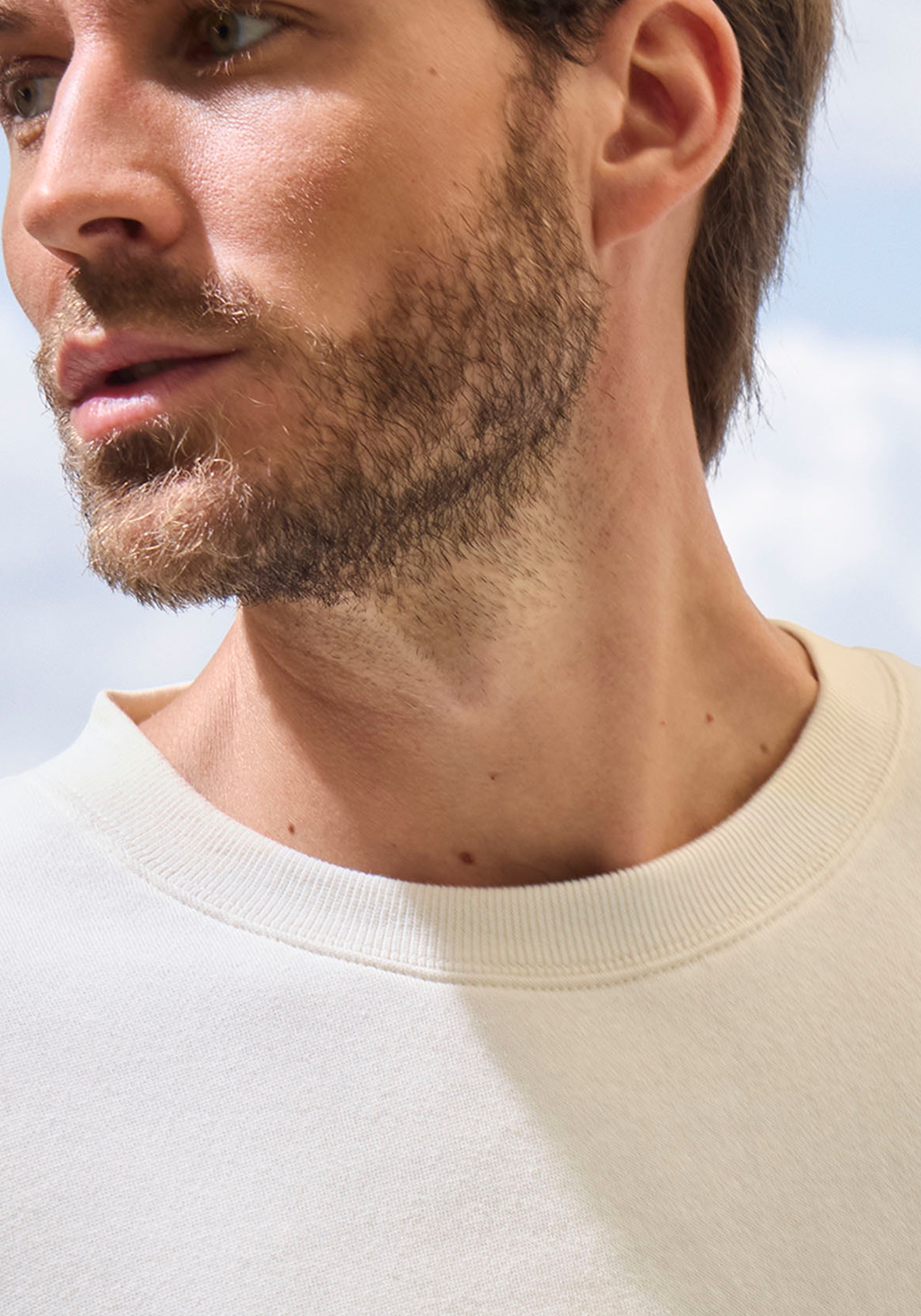 John Devin Men's Sweatshirt Cream Size M 3