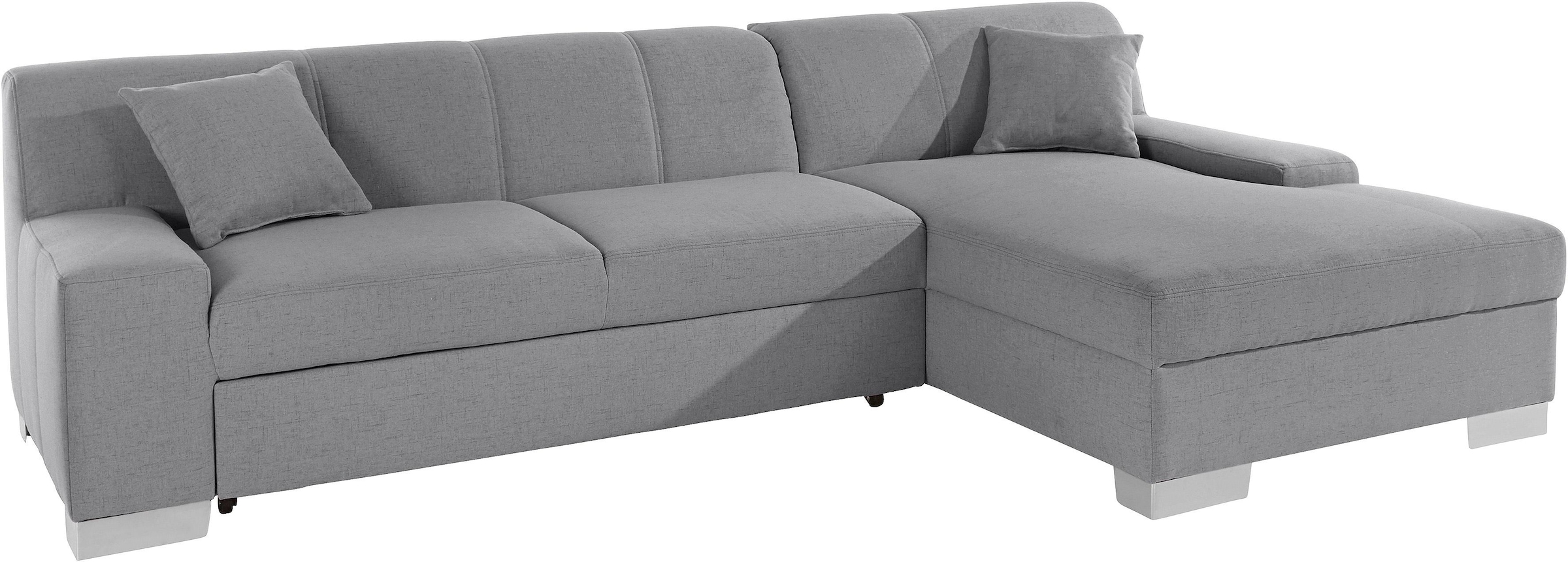 DOMO collection Ecksofa "Bero, elegant und zeitlos, flache Armlehnen, L-For günstig online kaufen