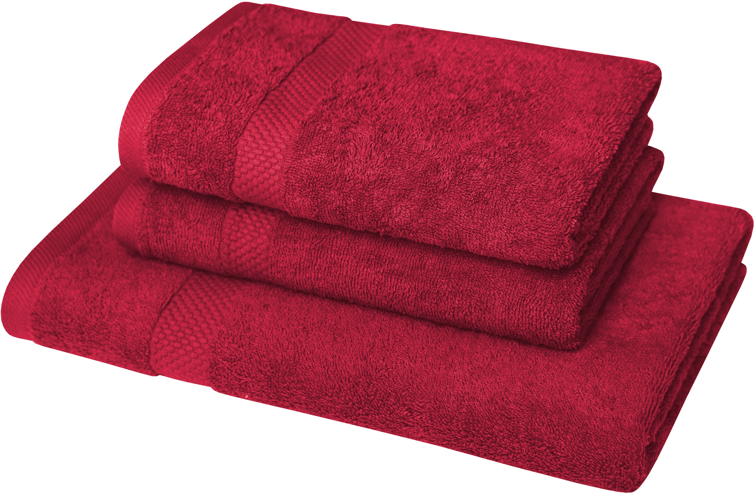 Dyckhoff Handtuch Set "Planet" Set 3 Stk. Walkfrottier 2 Handtücher (50x100cm), 1 Duschtuch (70x140cm)