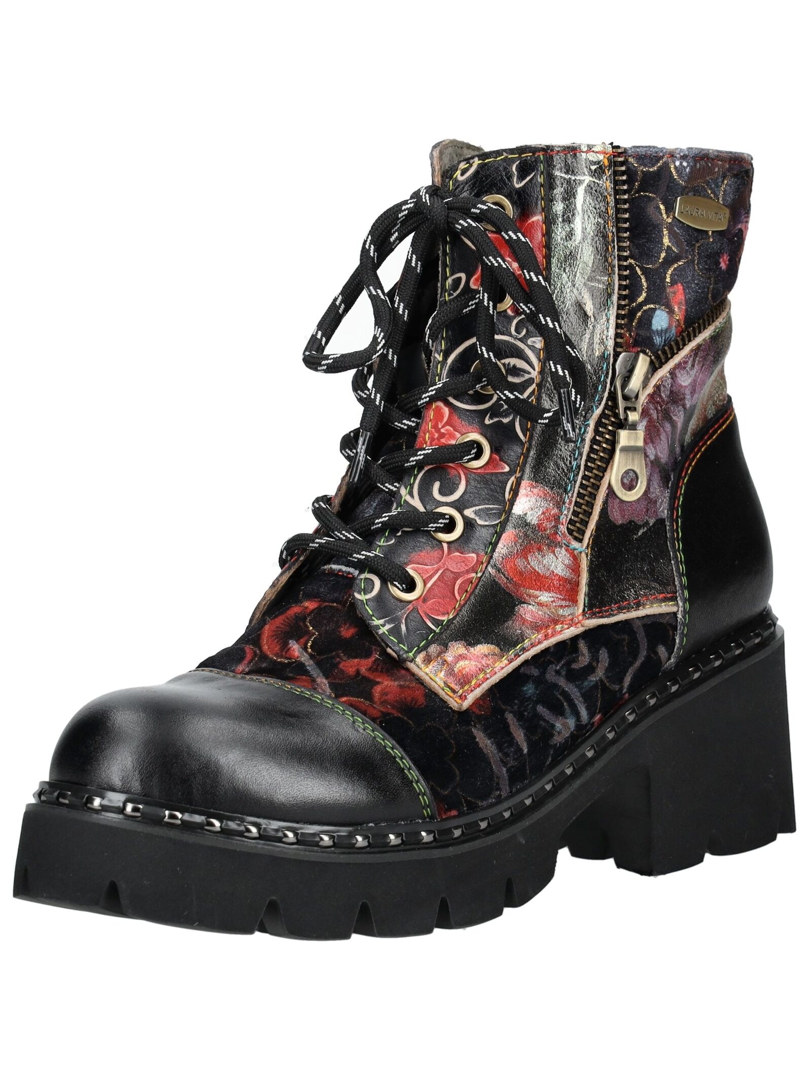 LAURA VITA Schnürstiefelette "LAURA VITA Stiefelette Leder/Textil" günstig online kaufen