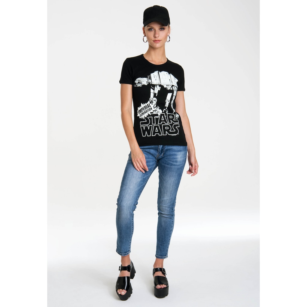 Damenmode Shirts & Sweatshirts LOGOSHIRT T-Shirt »AT-AT«, mit lizenziertem Originaldesign schwarz