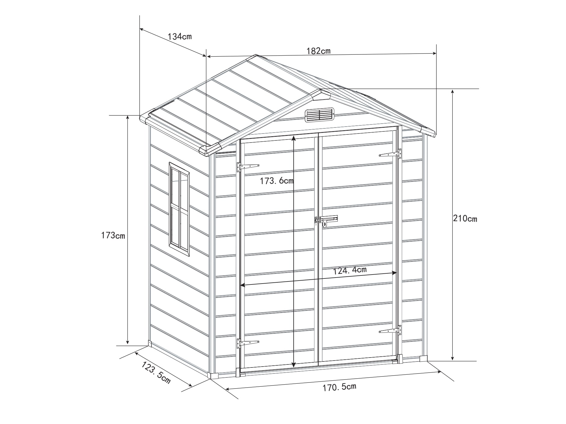 KONIFERA Gerätehaus »aus Kunststoff, inklusive Fußboden« nagersicher und wasserdicht