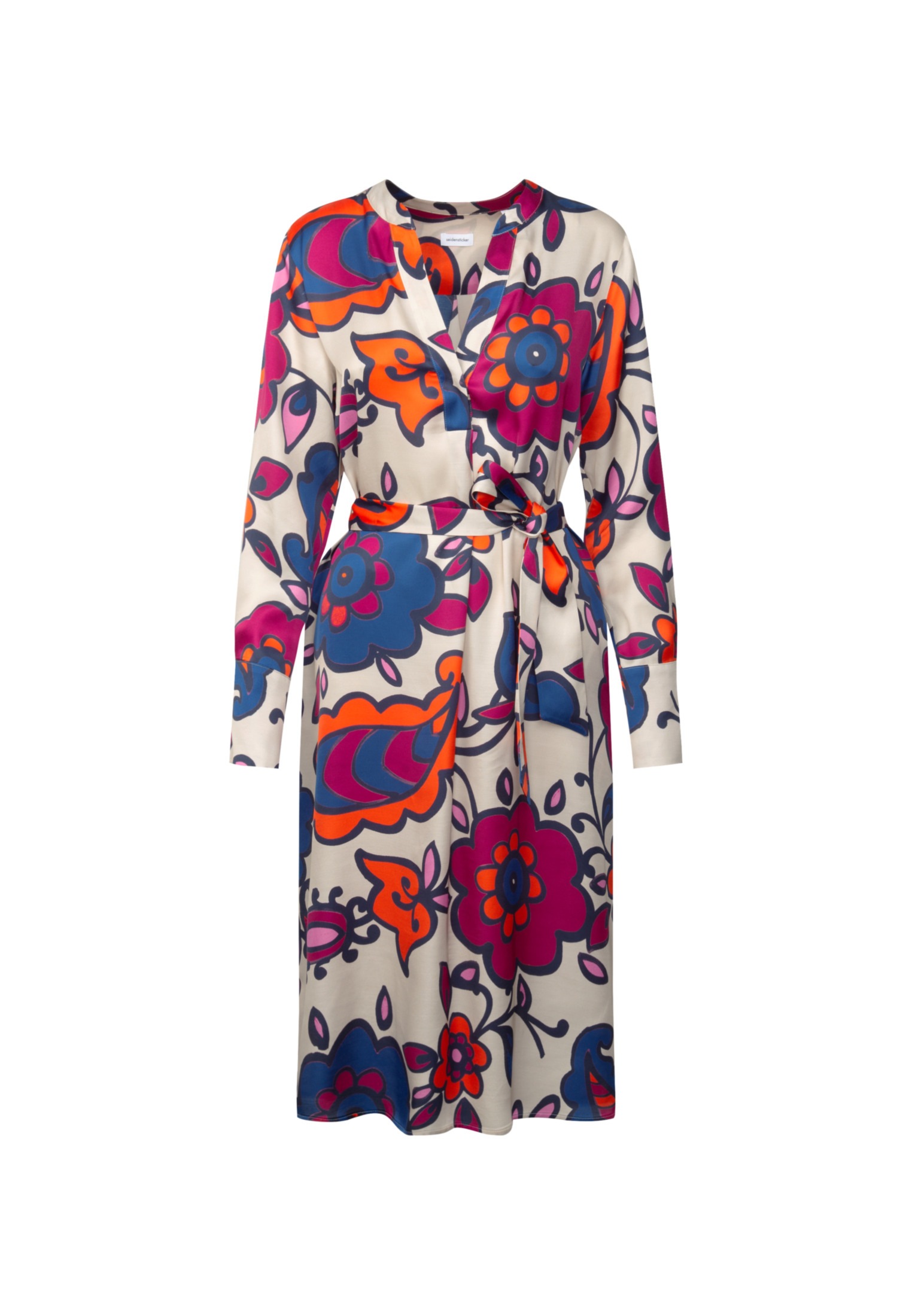 seidensticker Sommerkleid, Langarm Kragen Druck