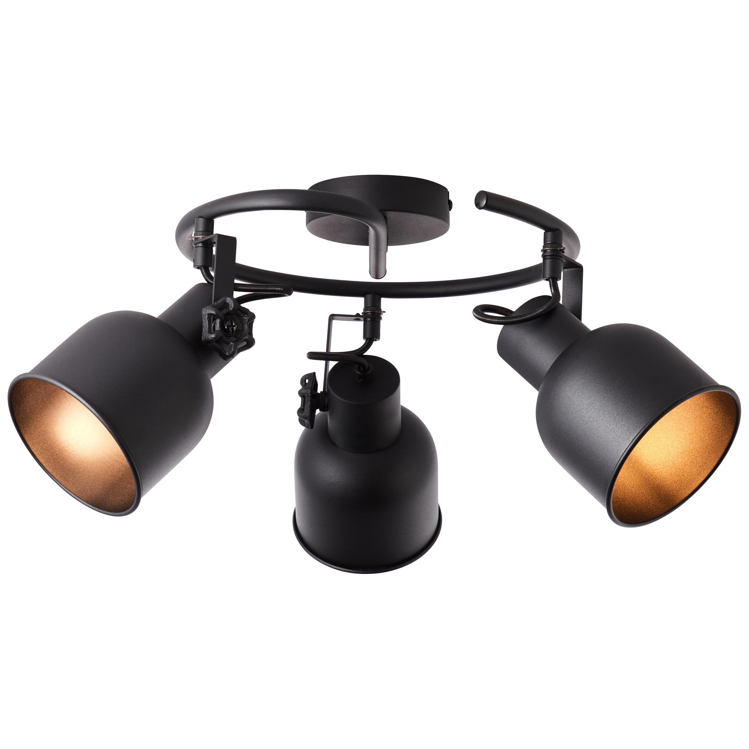 Brilliant Leuchten Deckenstrahler Rolet, E14, 1 St., Spotspirale 3flg sand schwarz