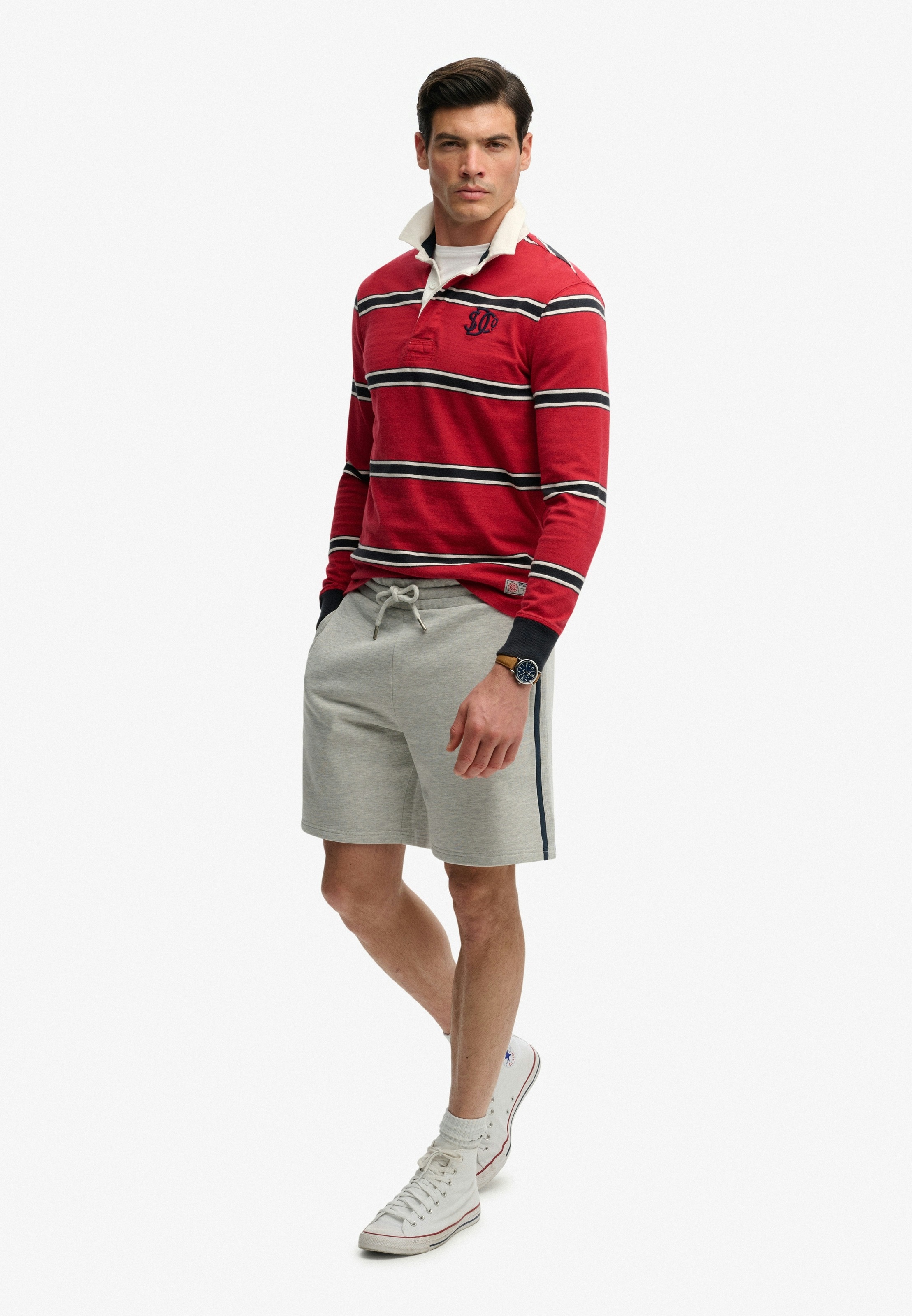 Superdry Sweatshorts »ATH ESS SHORT«  aus Baumwolle und Polyester, Loose Fit, mit Tunnelzug, melierte Optik